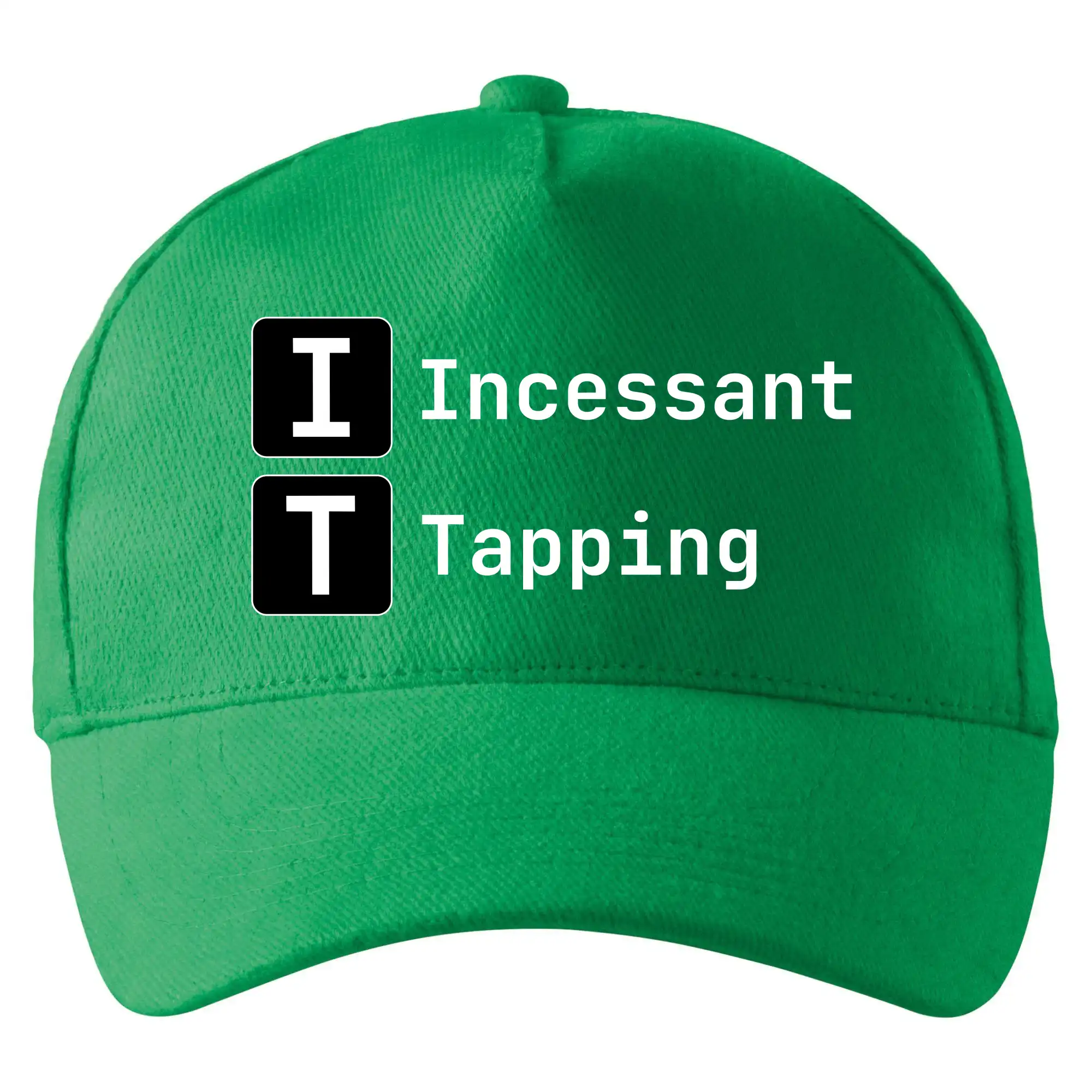 Tričká pre ajťákov - IT Nápis Incessant Tapping - Šiltovka so zahnutým šiltom a mosaznou sponou