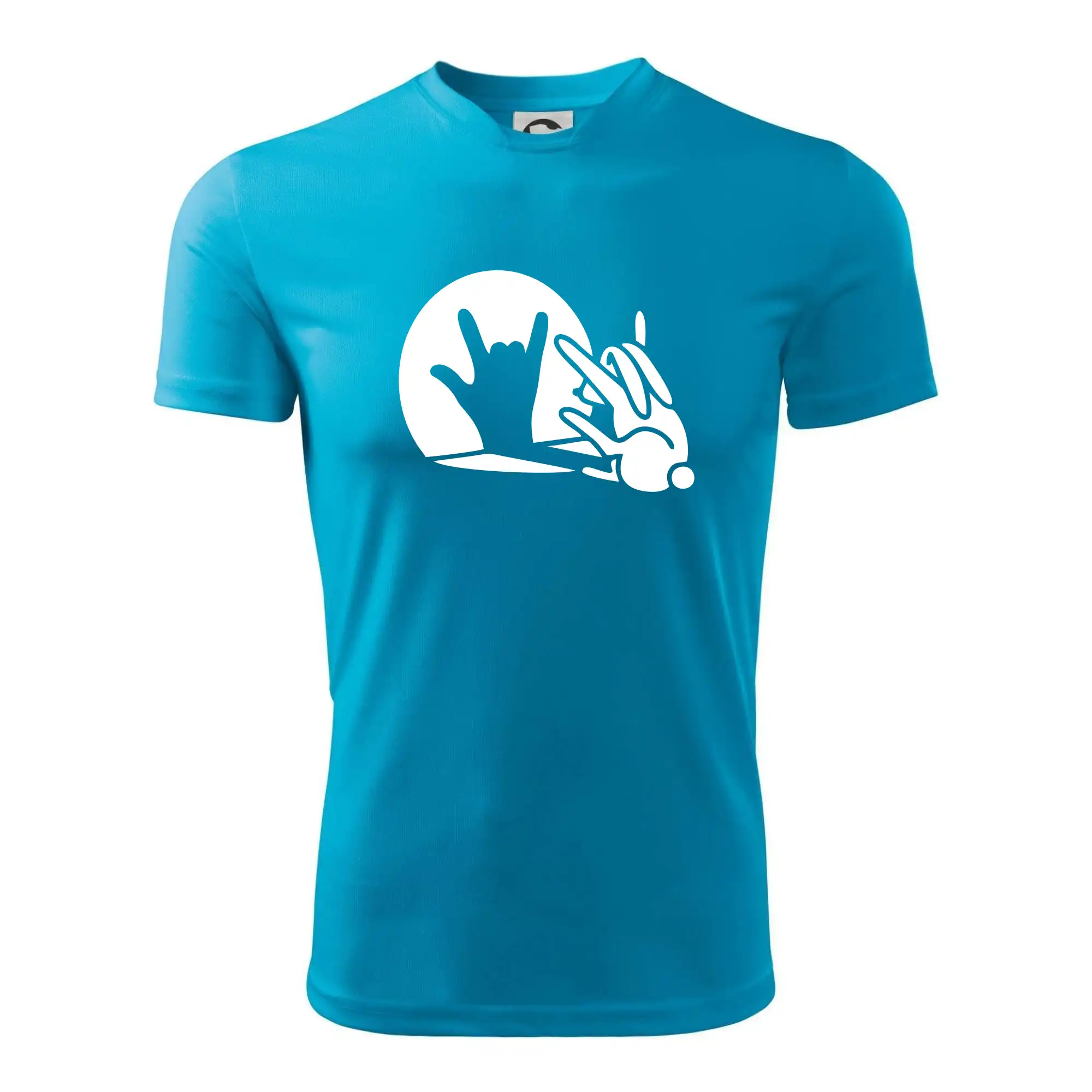 Veľkonočné tričká - Zajac tieň rock - Detské tričko športové