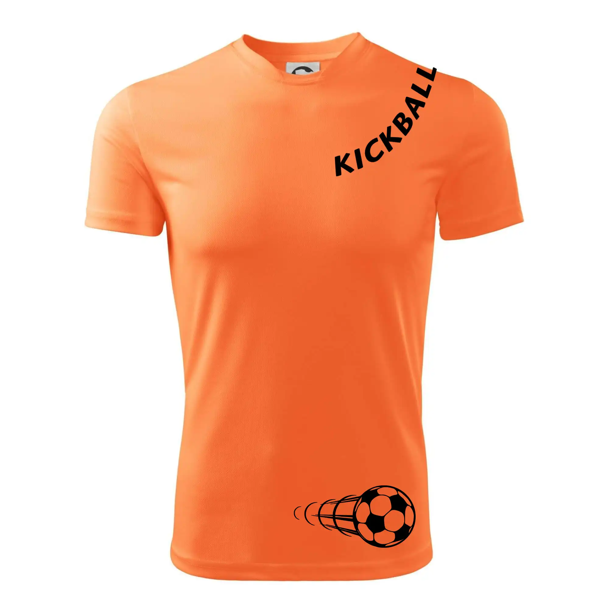 Kickball nápis šikmo