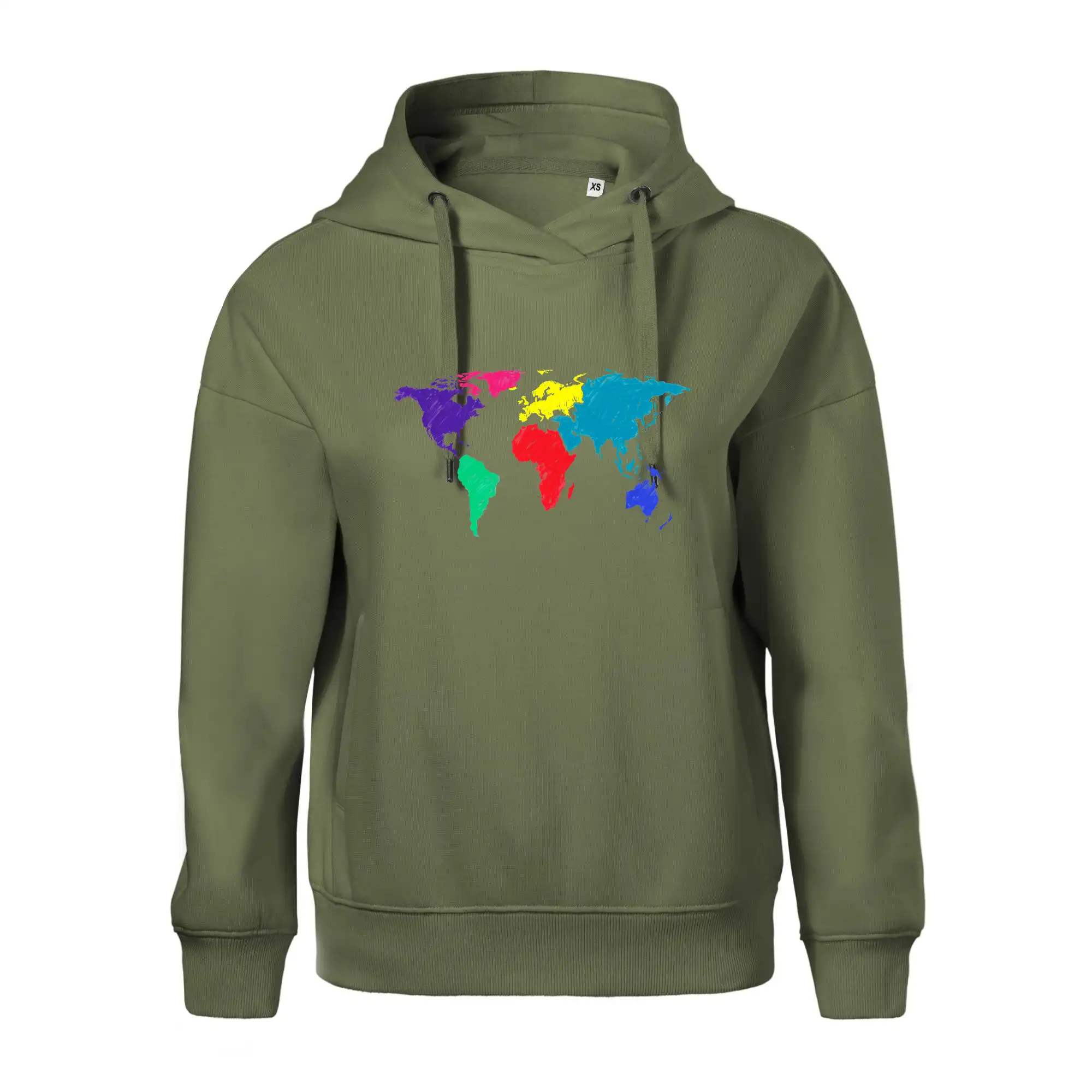 Světové kontinenty bez názvů - barevné