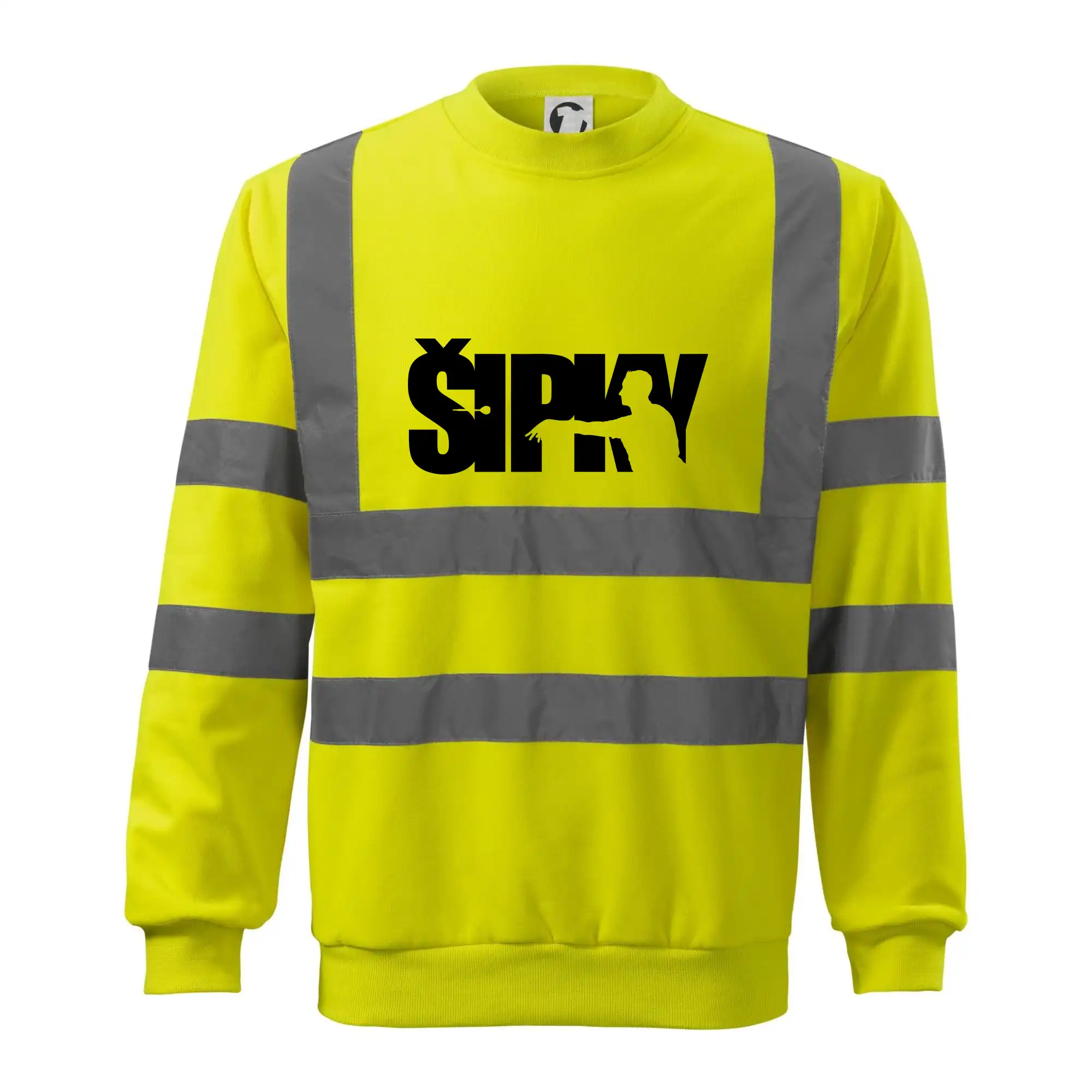 Šipky - nápis se šipkařem