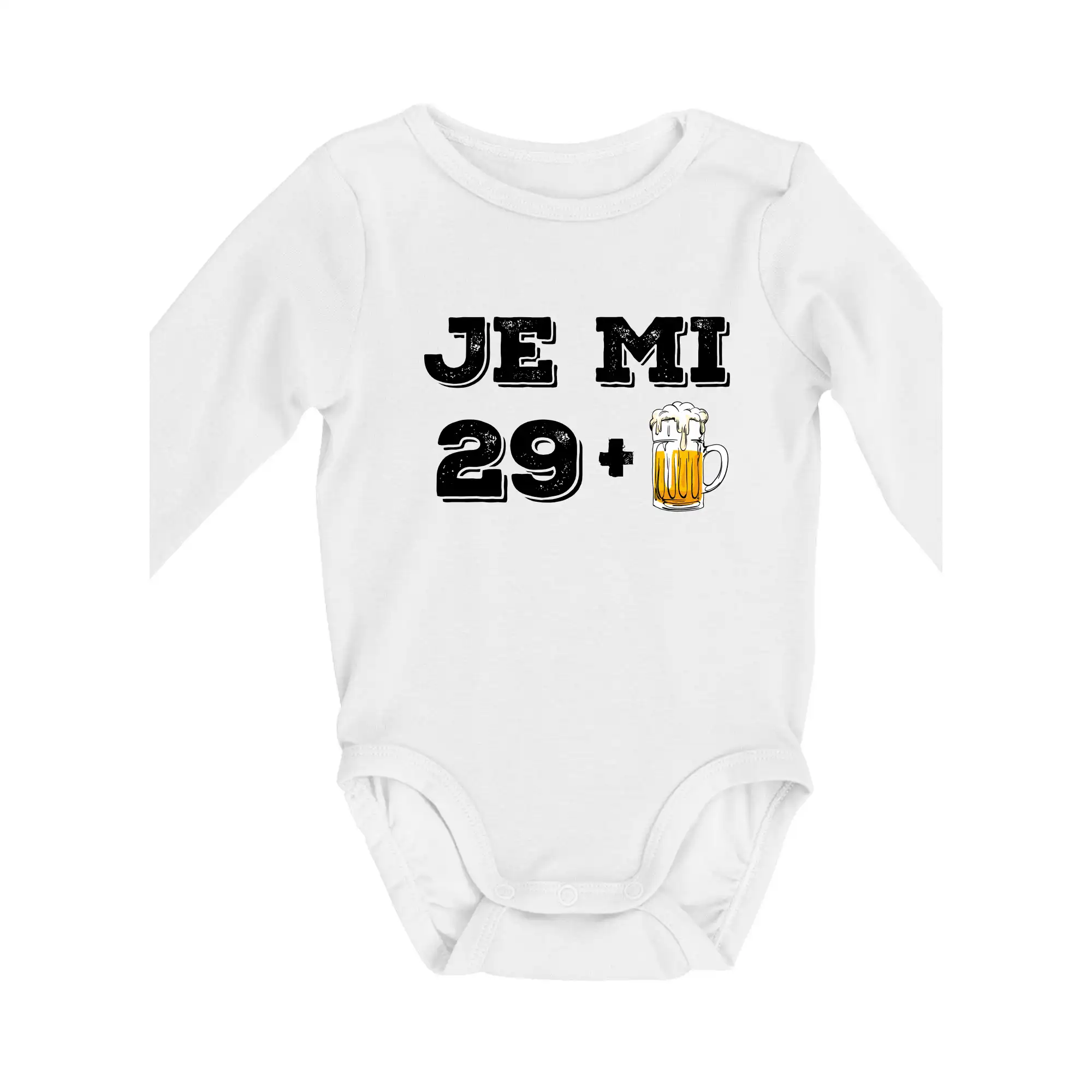 Tričko k tridsiatke - Je mi 30 pivo - Body dojčenské s dlhým rukávom