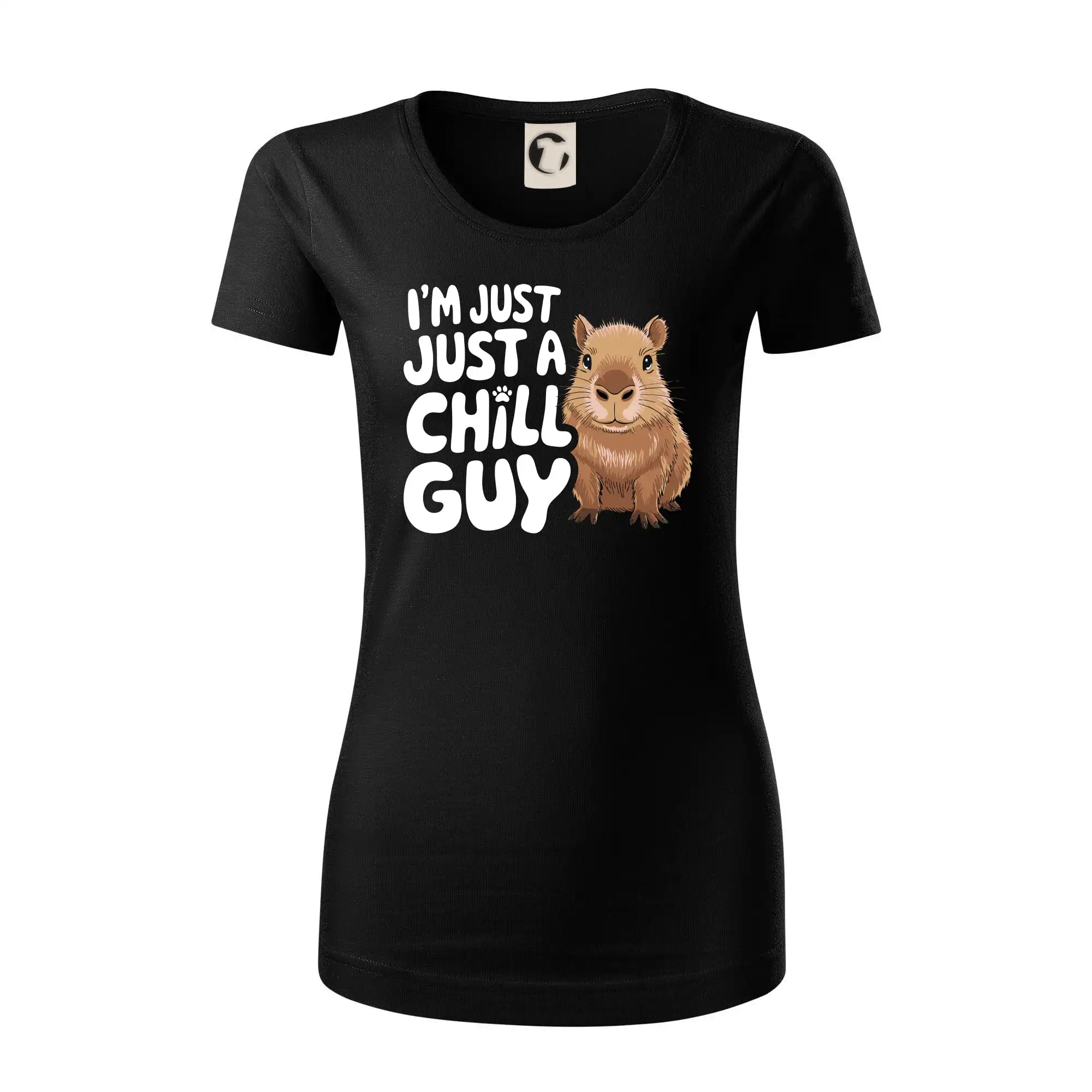 Tričká so zvieratami - Capybara I'm Just a Chill Guy - Dámske tričko z organickej bavlny Origin (GOTS)