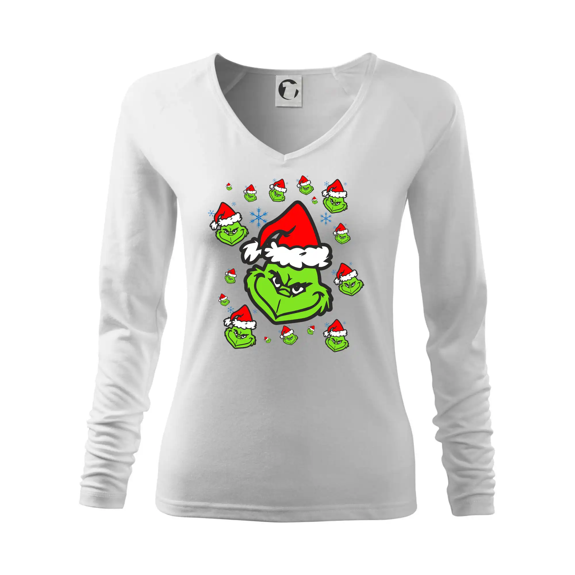 Vianočné tričká - Grinch Vianoce - Tričko dámske Elegance