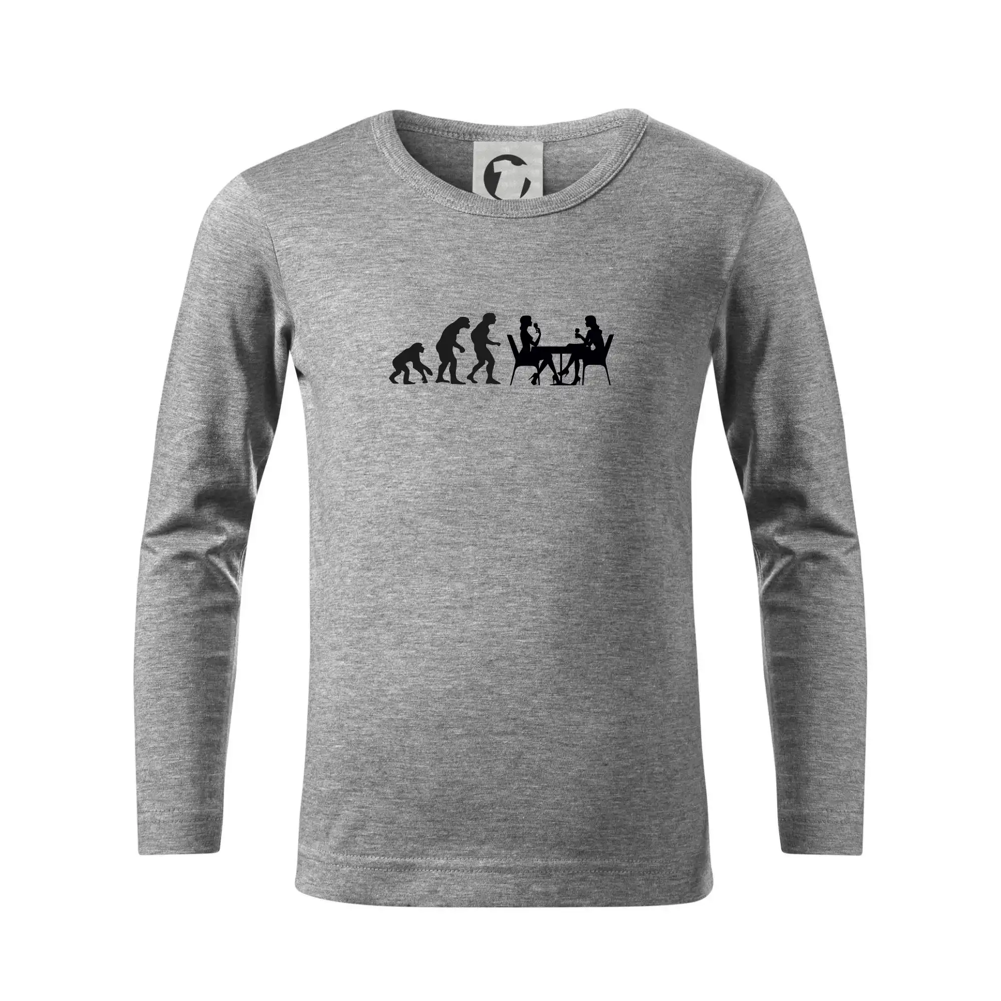 Vtipná tričká s tematikou vína - Evoluce vína ženy - Tričko detské Long Sleeve