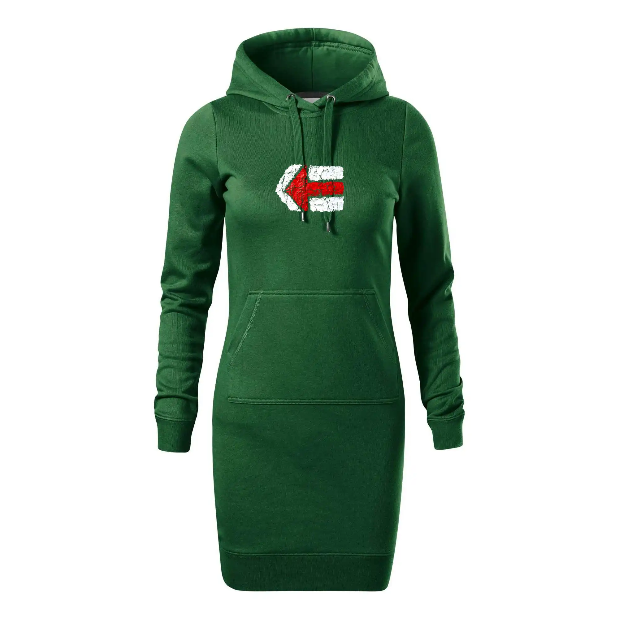 Trička na kempovanie - Párová turistická značka  červená - Dámska mikina dlhá Snap