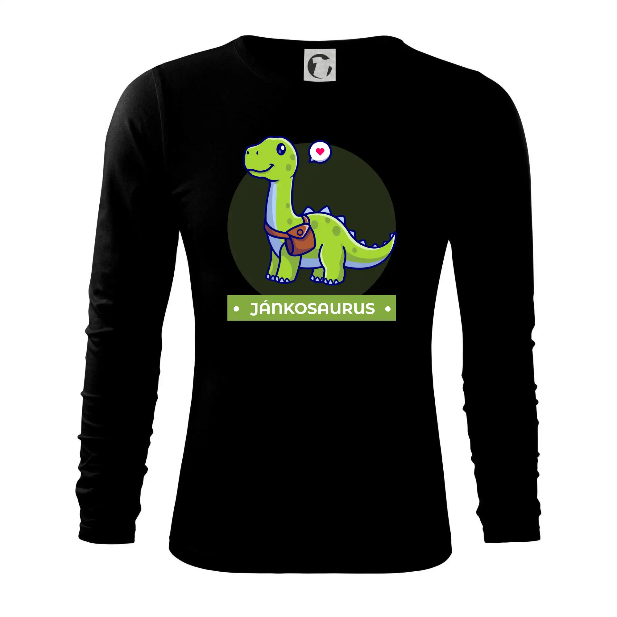 Detské tričká, mikiny a body s originálnymi potlačami | Veselé motívy pre chlapcov aj dievčatá - Dinosaurie mená - zelený dinosaurus - Tričko s dlhým rukávom FIT-T long sleeve