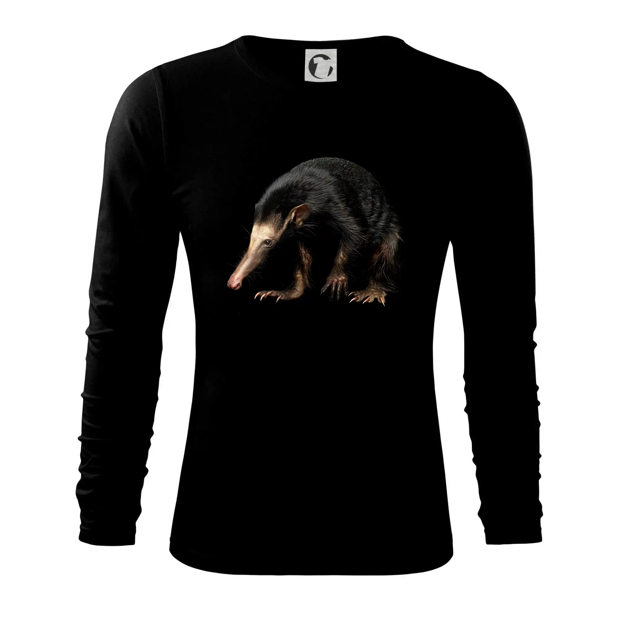Tričká so zvieratami - Mravčiar čierna fotka - Tričko s dlhým rukávom FIT-T long sleeve