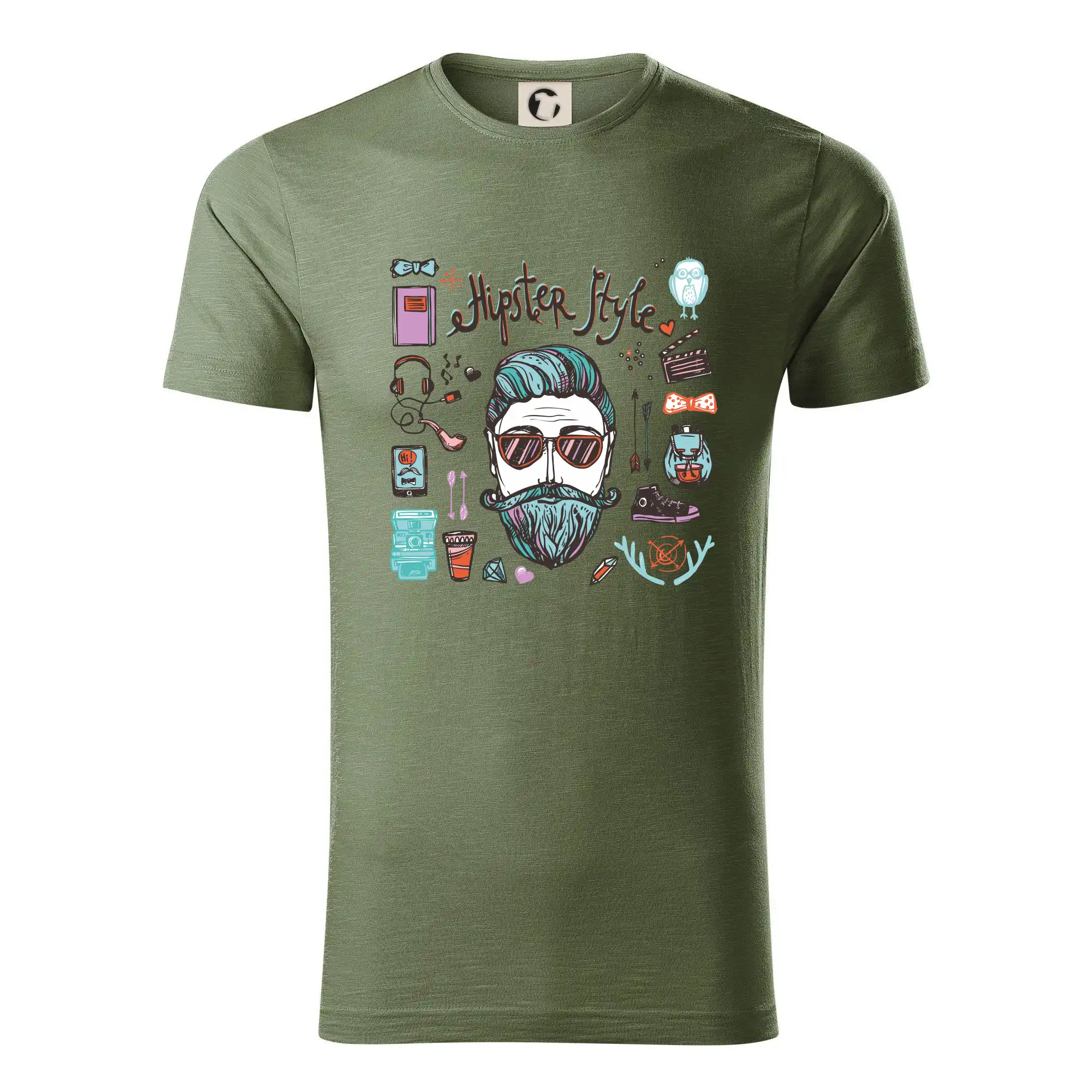 Tričká s fúzikmi - Hipster style - Tričko z organickej bavlny