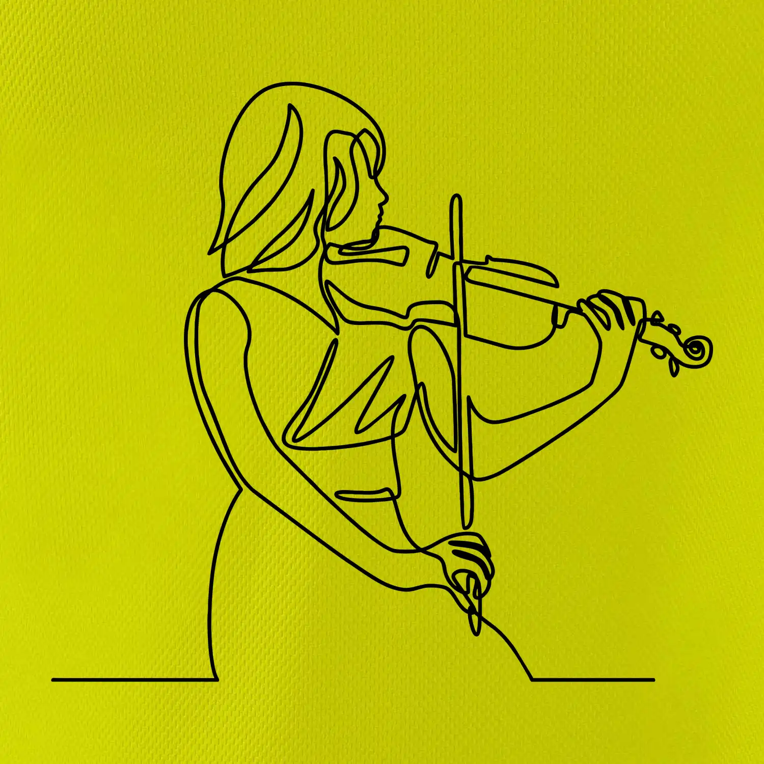 Houslistka jedním tahem