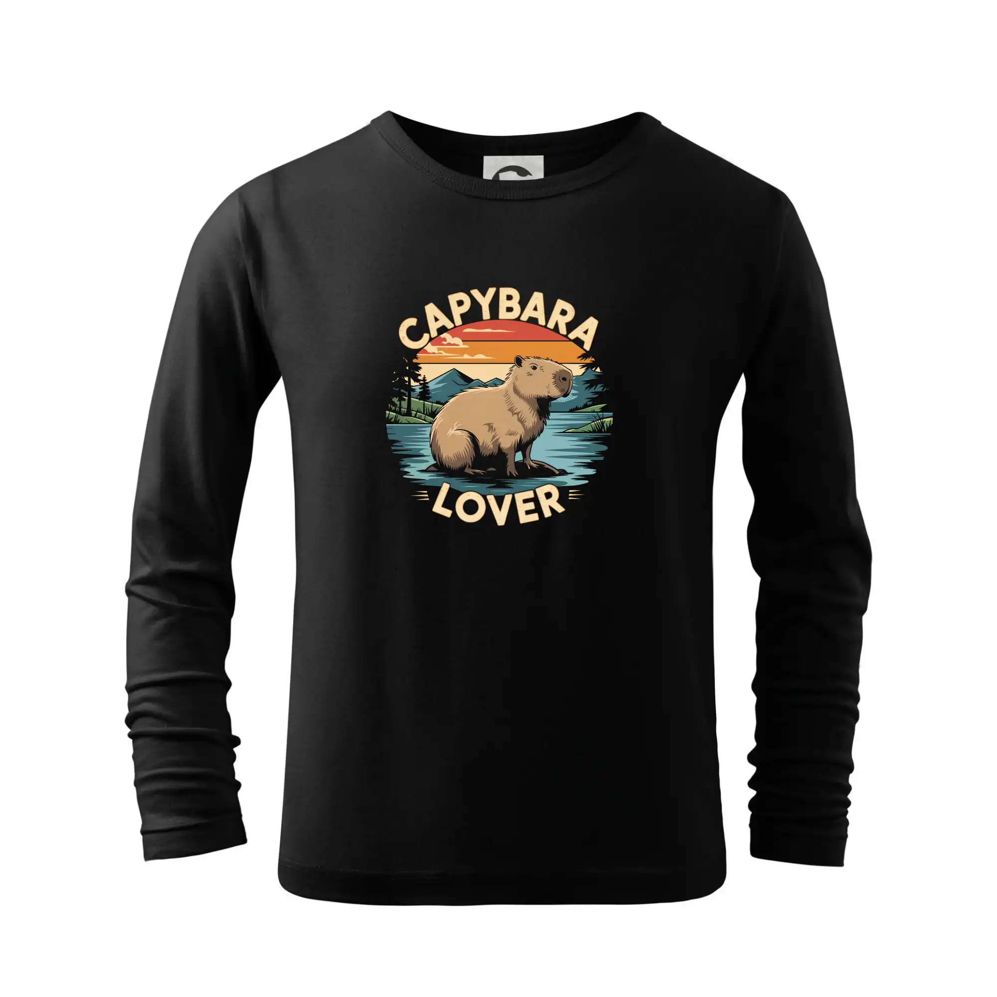 Tričká so zvieratami - Capybara lover vintage - Tričko detské Long Sleeve