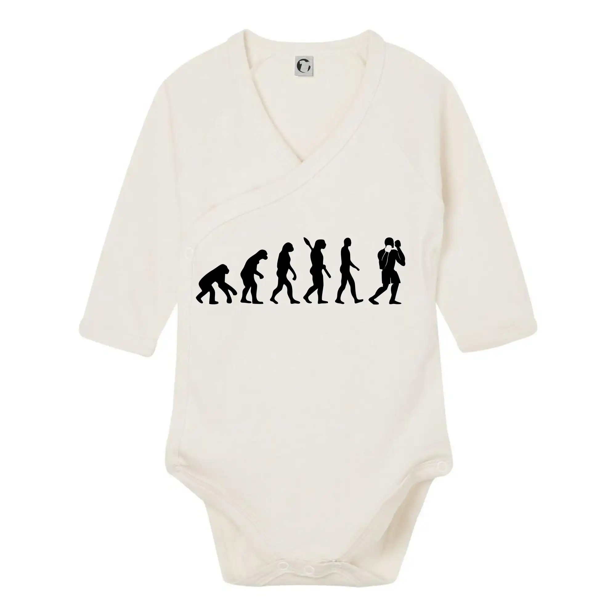 Tričká na box - Evolúcia box - Body zavinovacie s dlhým rukávom