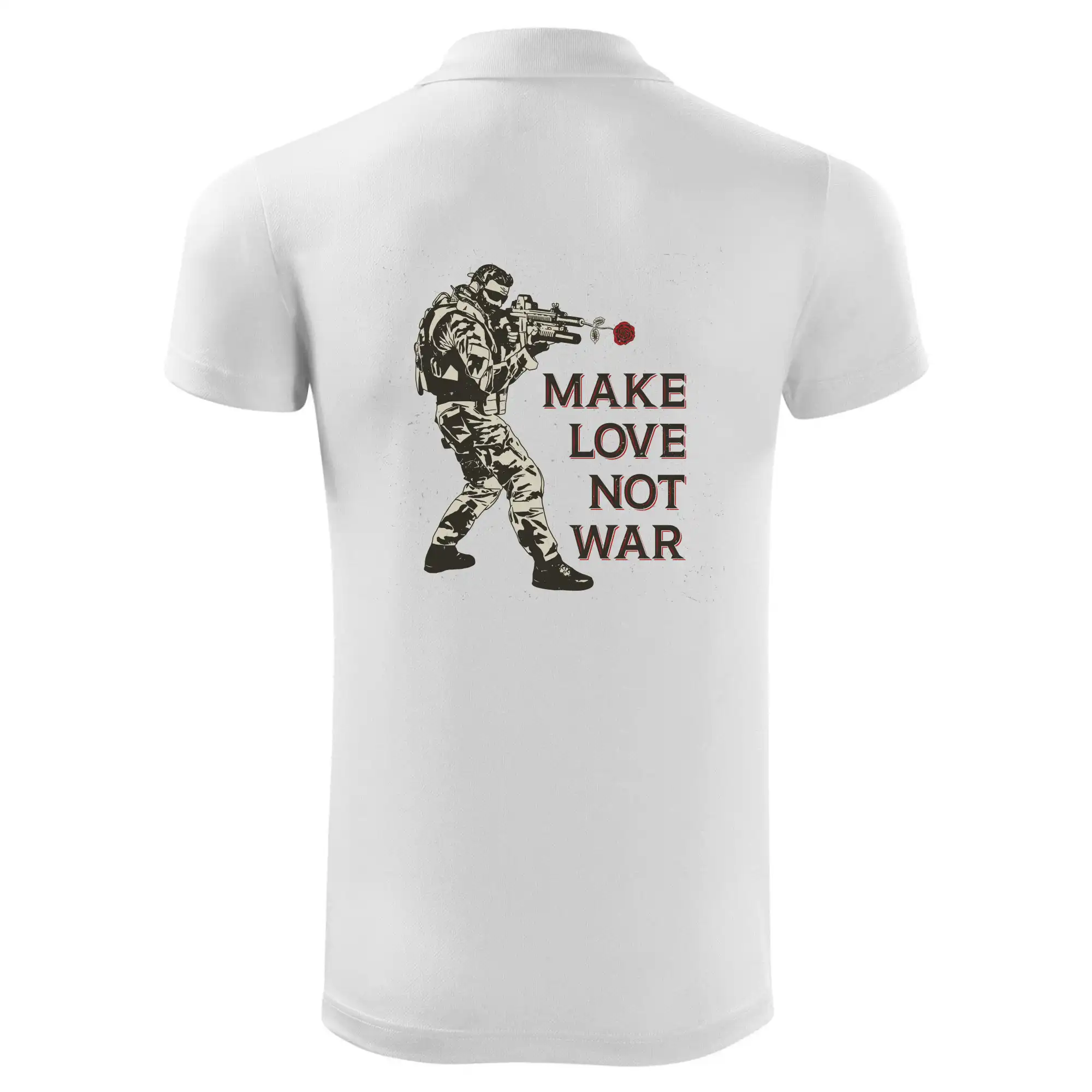Růže ve zbrani, make love not war