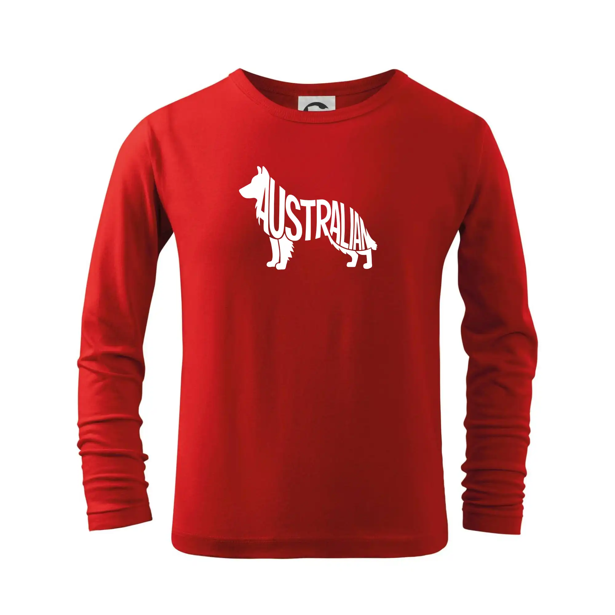 Ostatné psie plemená - Austrálsky Ovčiak - nápis v tele - Tričko detské Long Sleeve