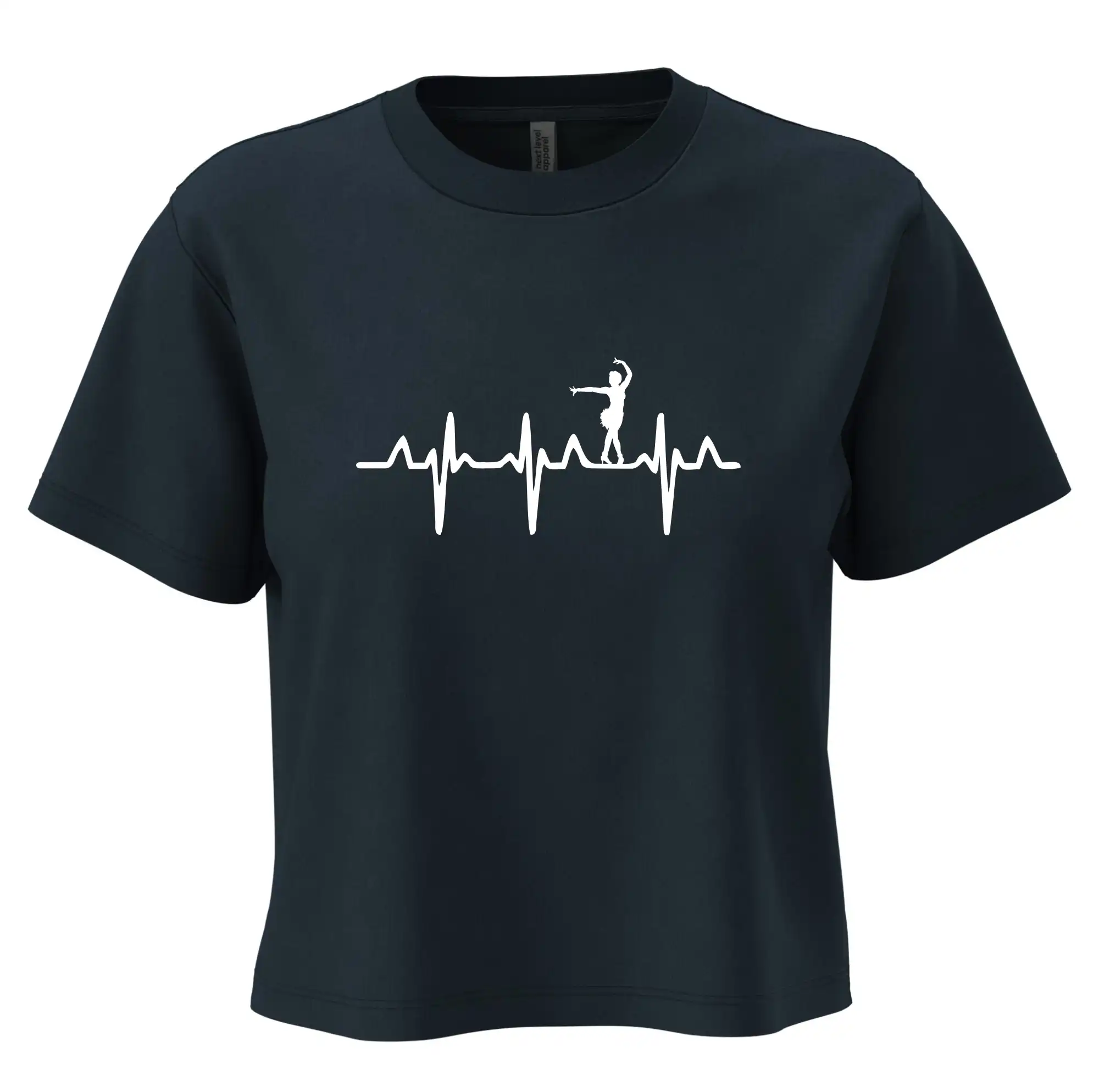Tričká pre tanečníkov salsy - EKG tanečnice salsy - Boxy cropped tričko OVERSIZE