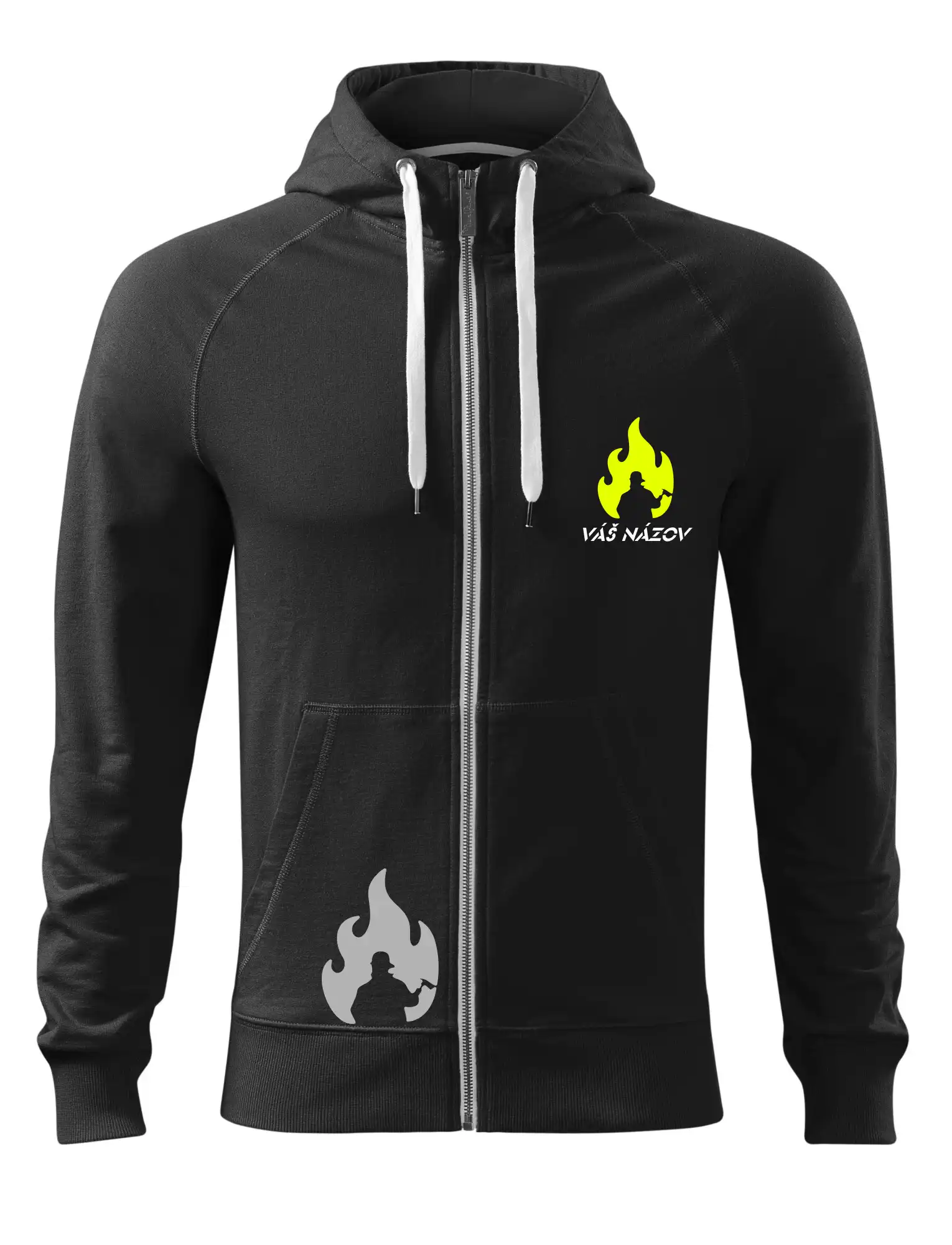 Originálne tričká pre hasičov - Fireteam - oheň - Váš názov - Mikina Voyage  - 100% bavlna