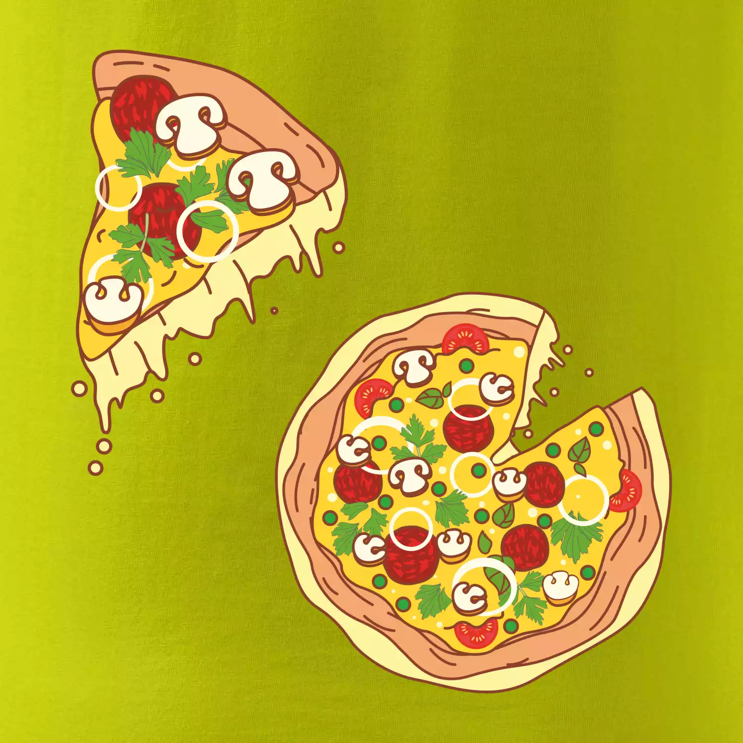 Pizza + Pizza kousek