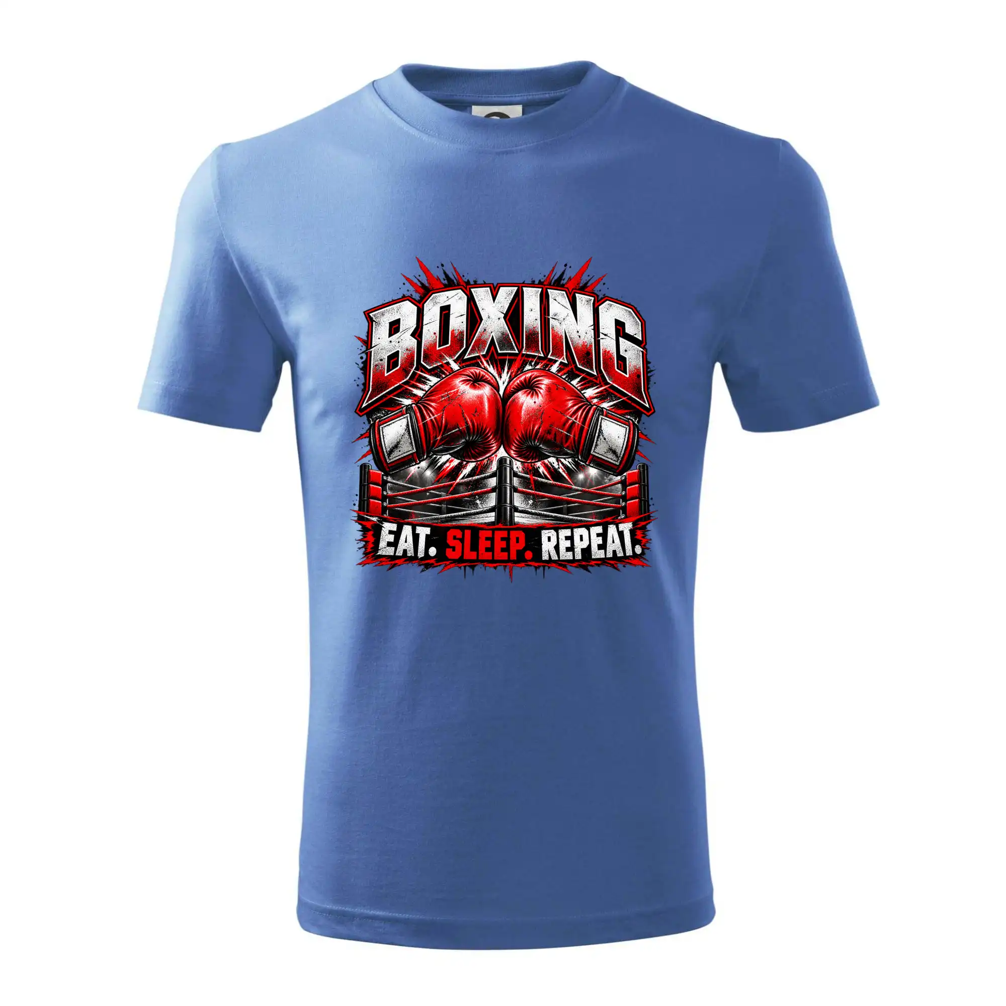 Boxerské rukavice v ringu eat sleep repeat