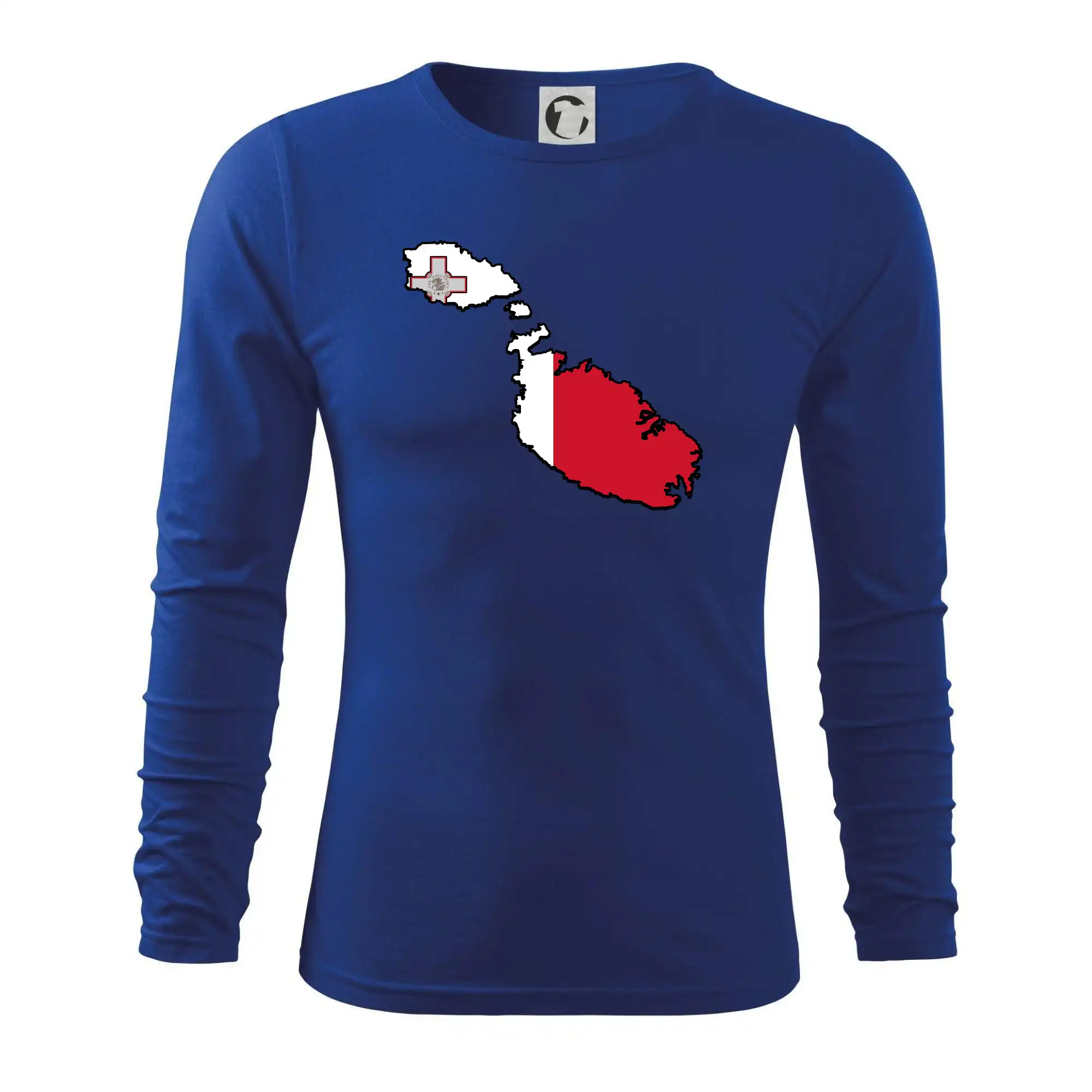 Mapa Malta s vlajkou