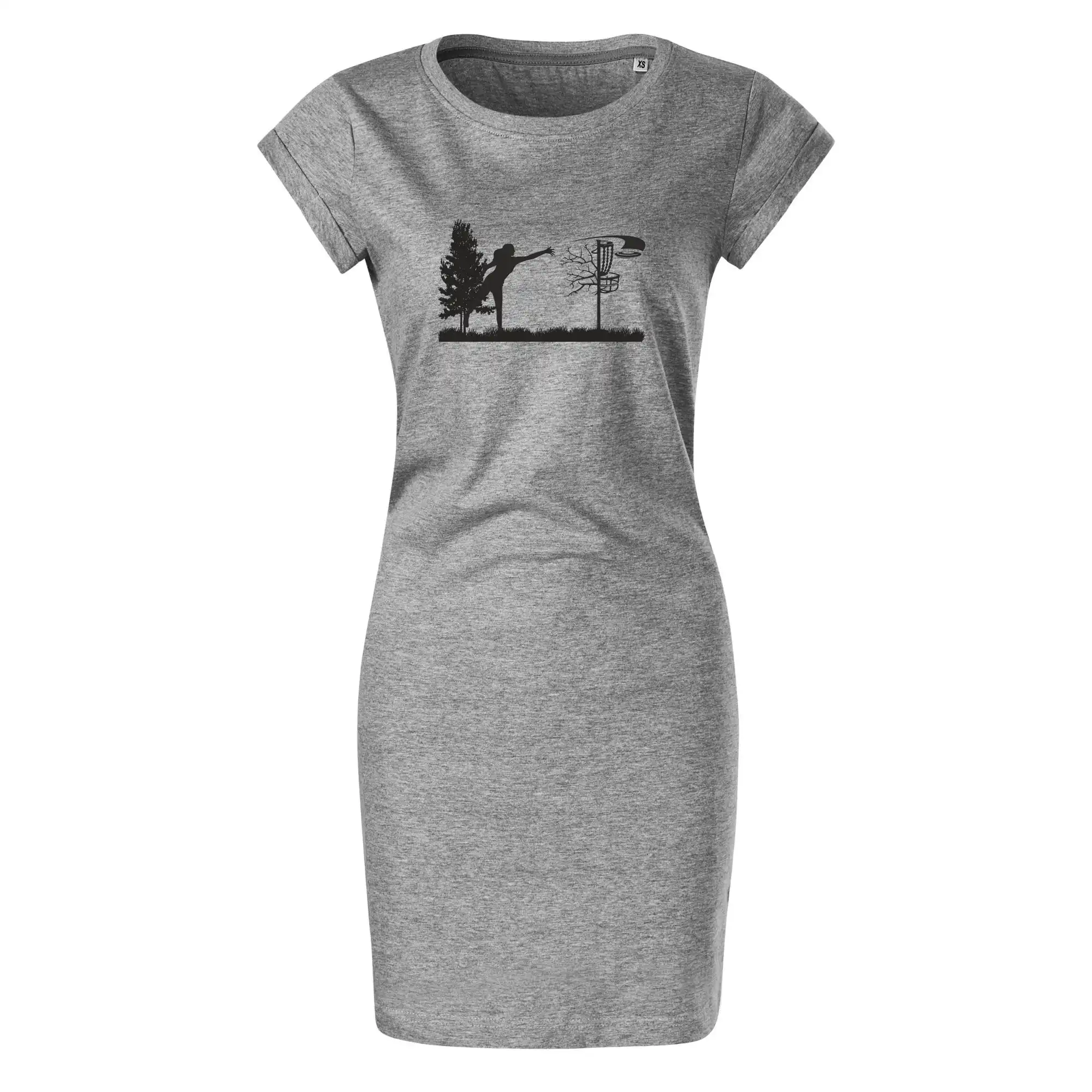 Disc golf - žena černý obrázek