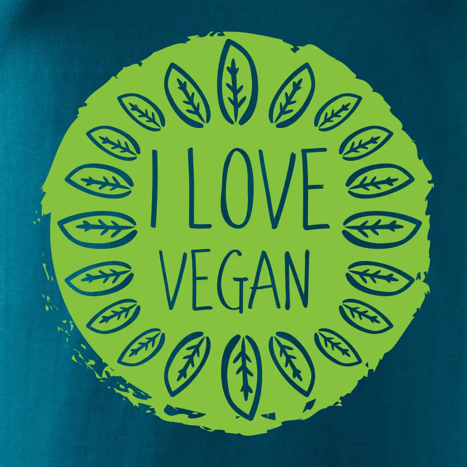 I love vegan v kruhu