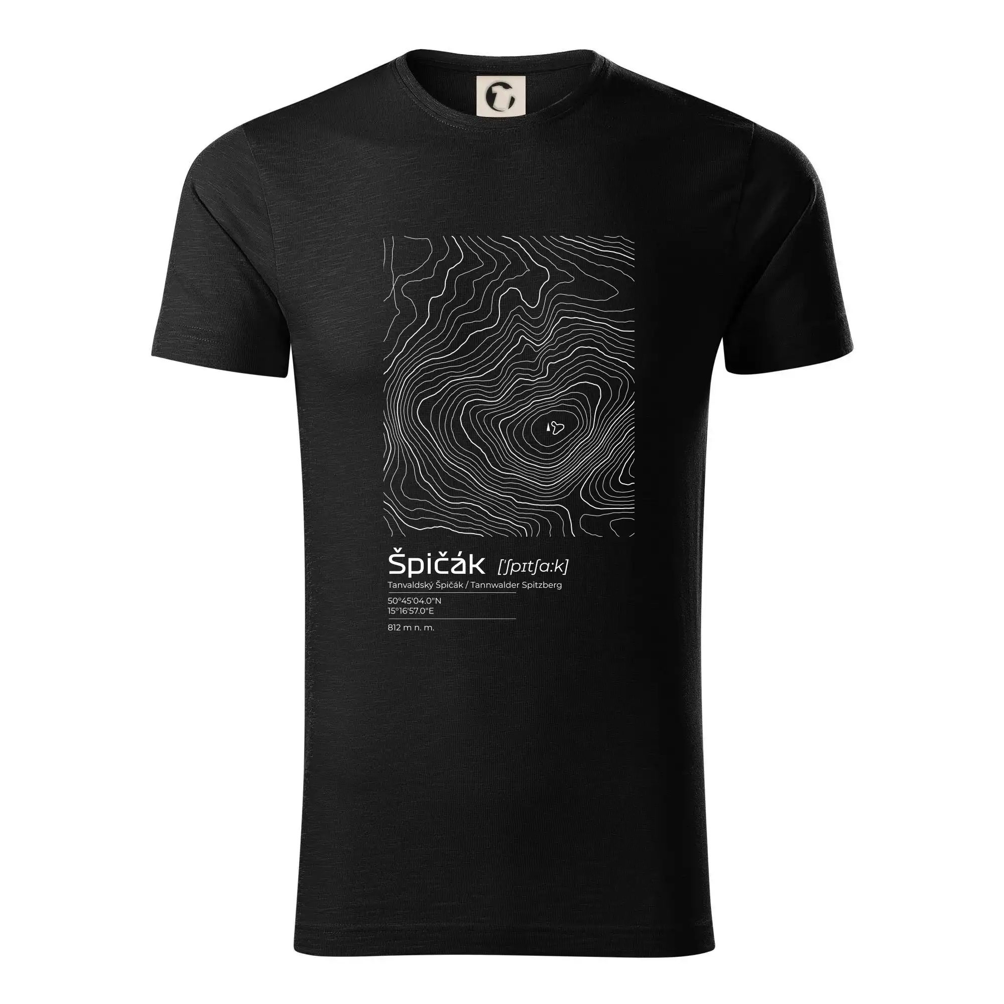 Špičák - vrstevnice v obdélníku