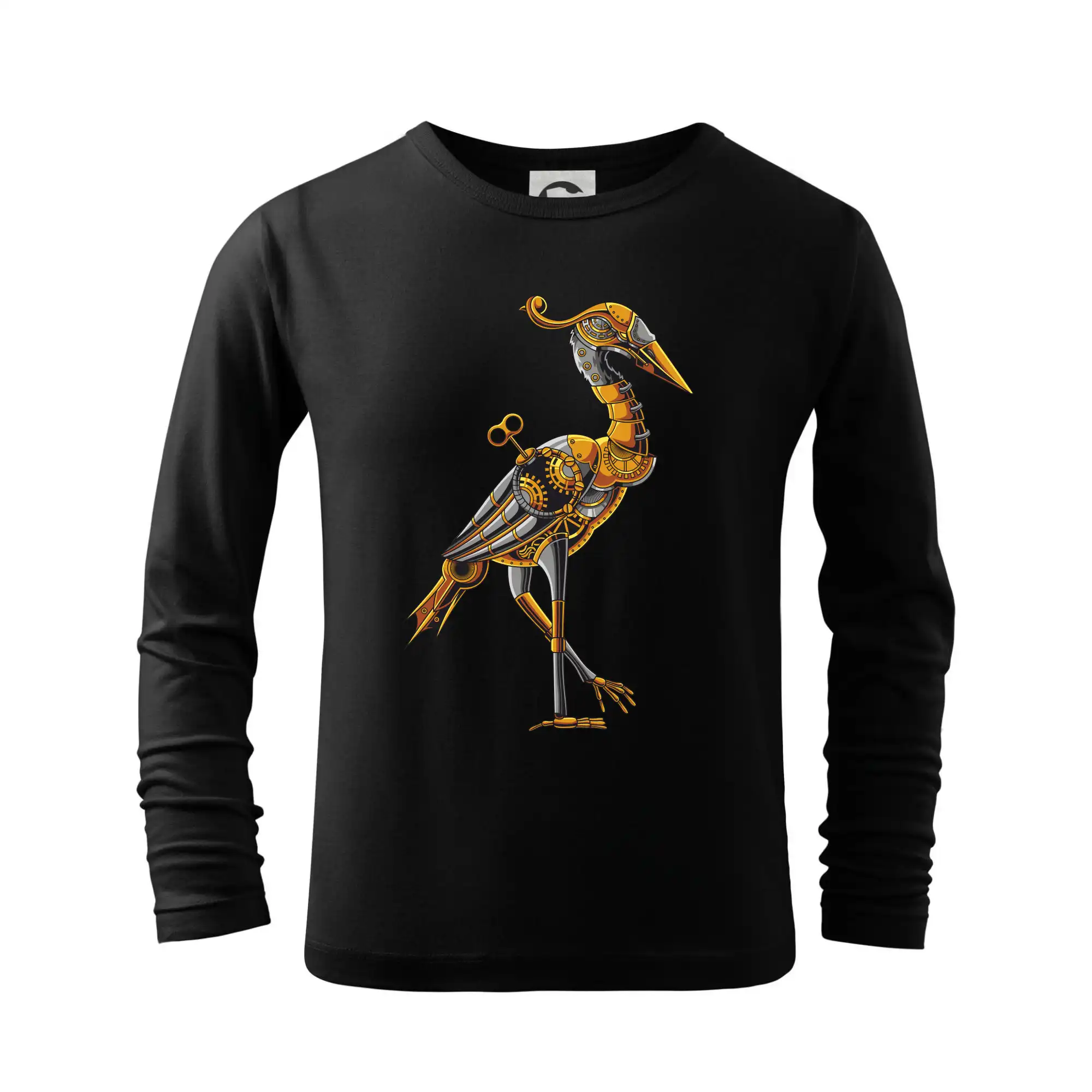 Tričká s potlačou steampunk - Steampunk bocian - Tričko detské Long Sleeve