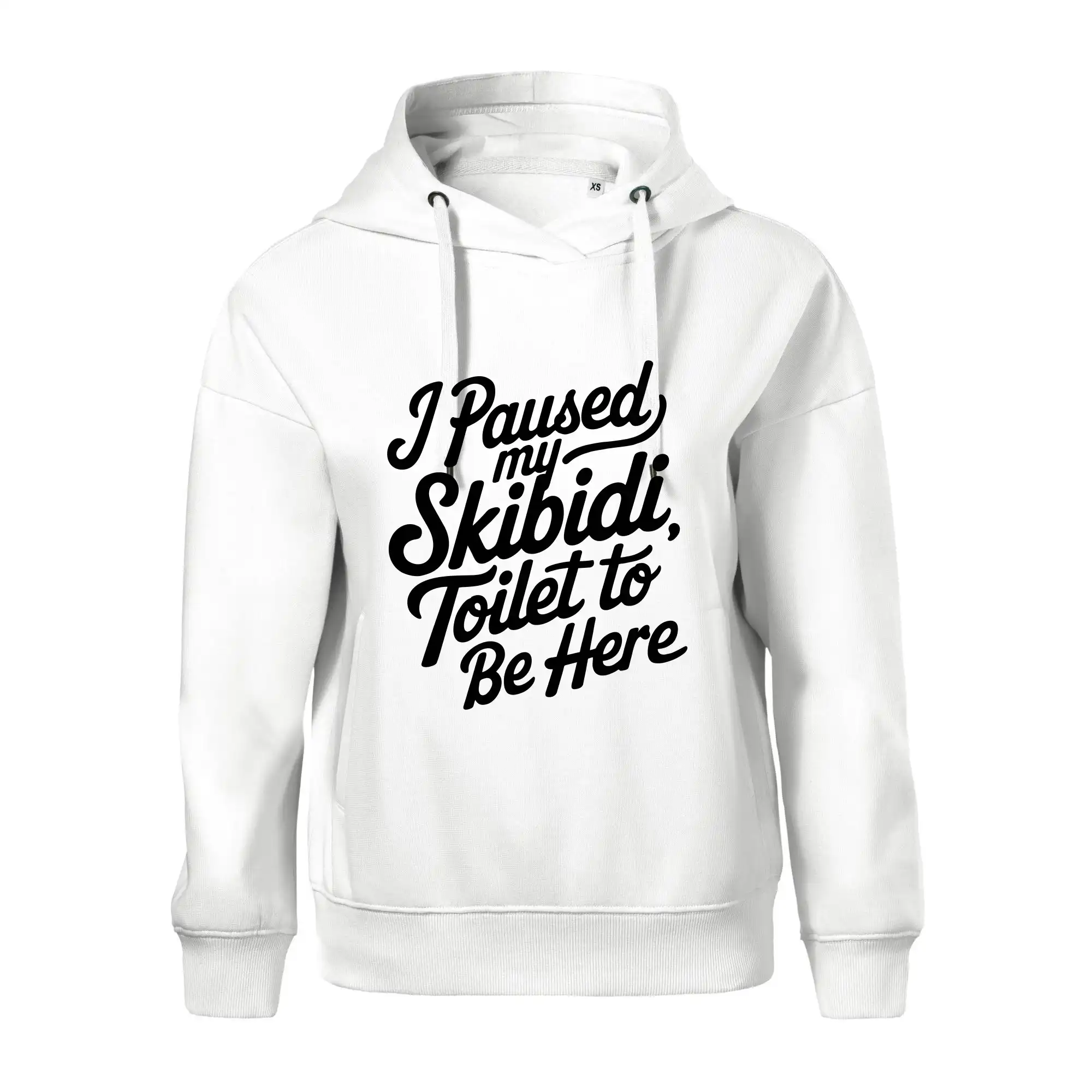 Tričká s motívmi ktoré frčia na internete - I Paused My Skibidi Toilet to be Here - Oversized mikina dámská Moon - kratšia + širšia