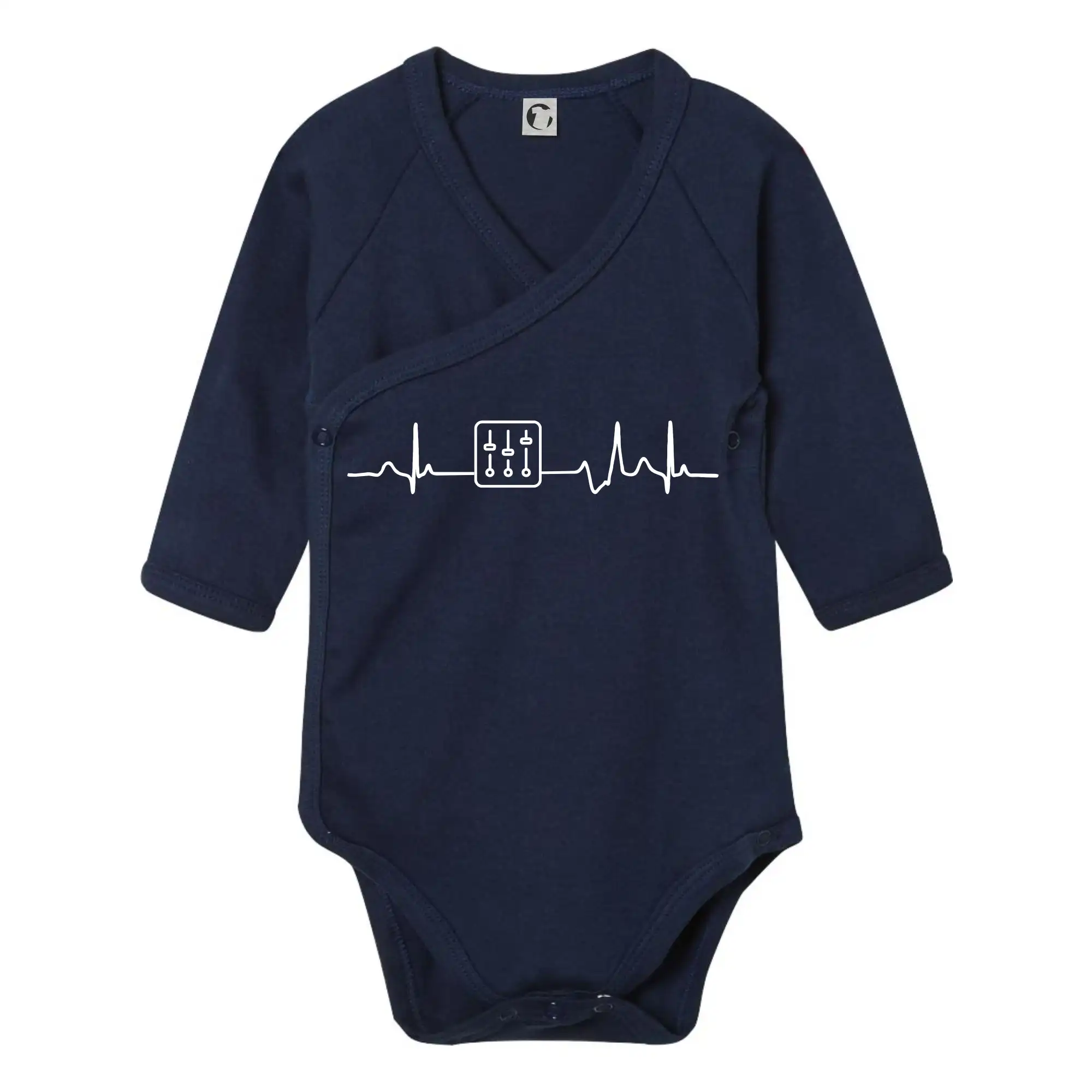 Ekg zvukár - mixpult - Body zavinovacie s dlhým rukávom