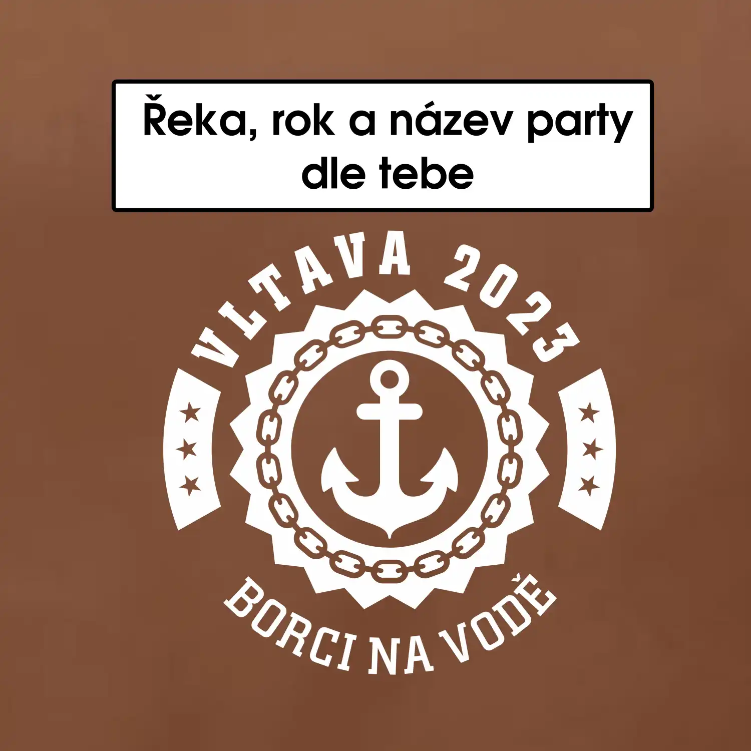 Na vodu - kotva (vlastní nápis)