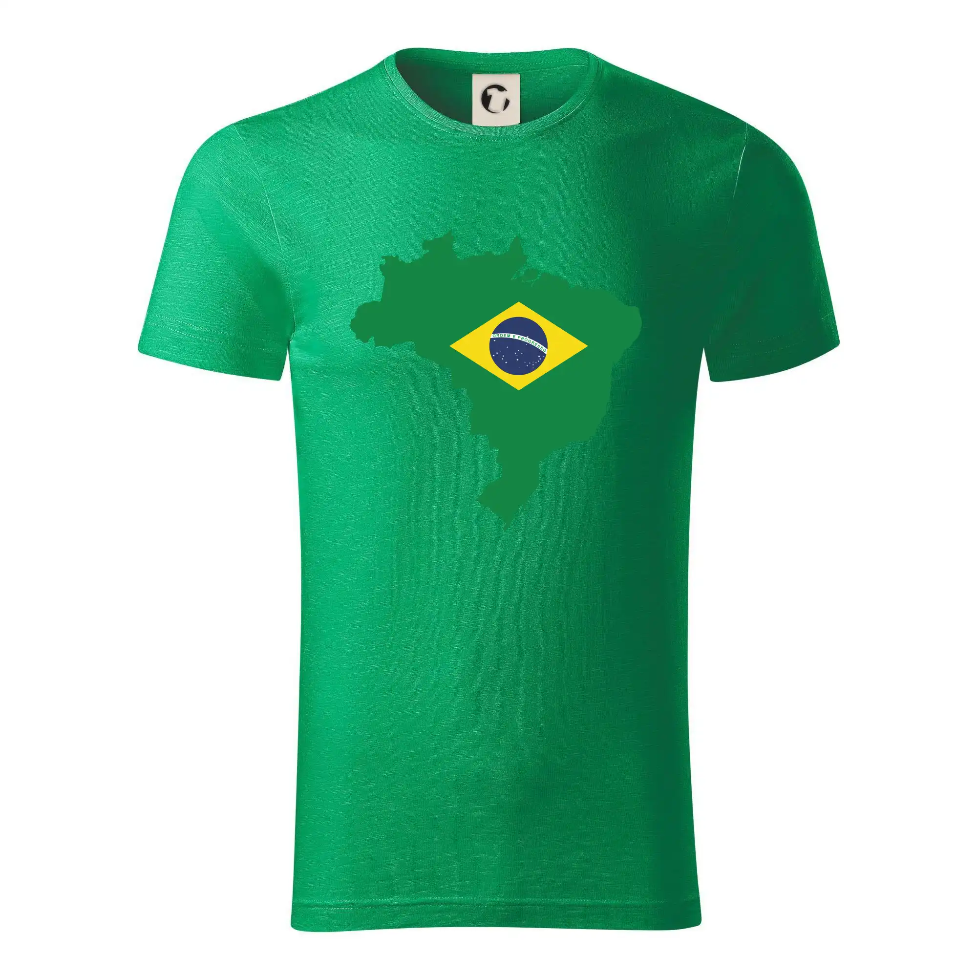 Brazílie vlajka v mapě