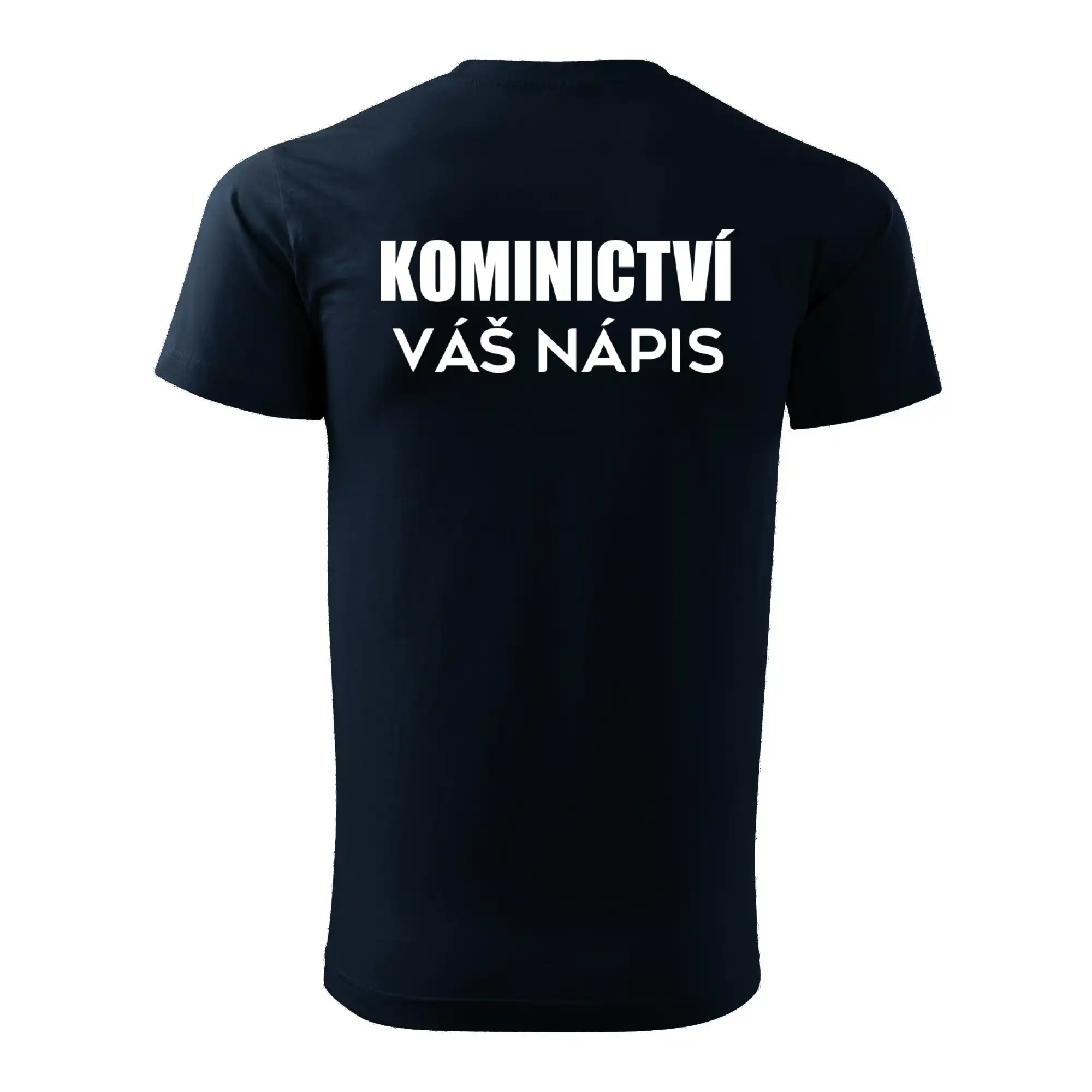 Kominík logo + nápis na zádech