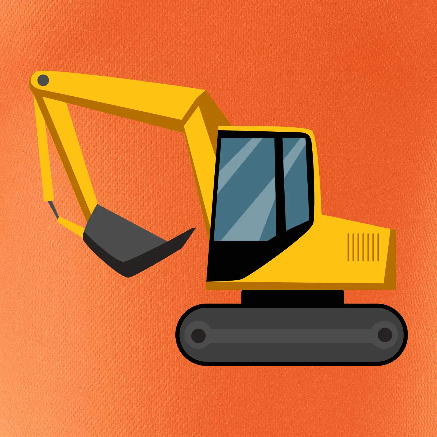 Bagr bez nápisu  z boku