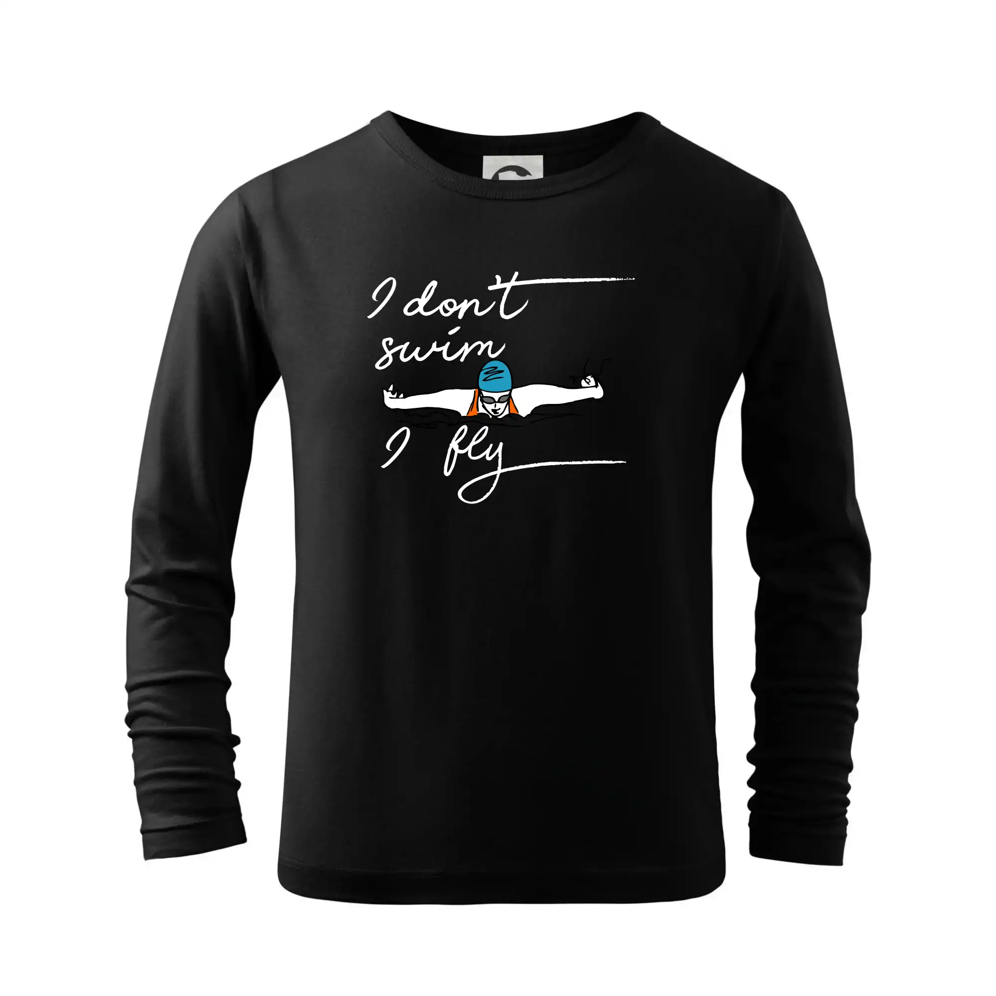 Ostatné športy - I don't swim i fly - Tričko detské Long Sleeve