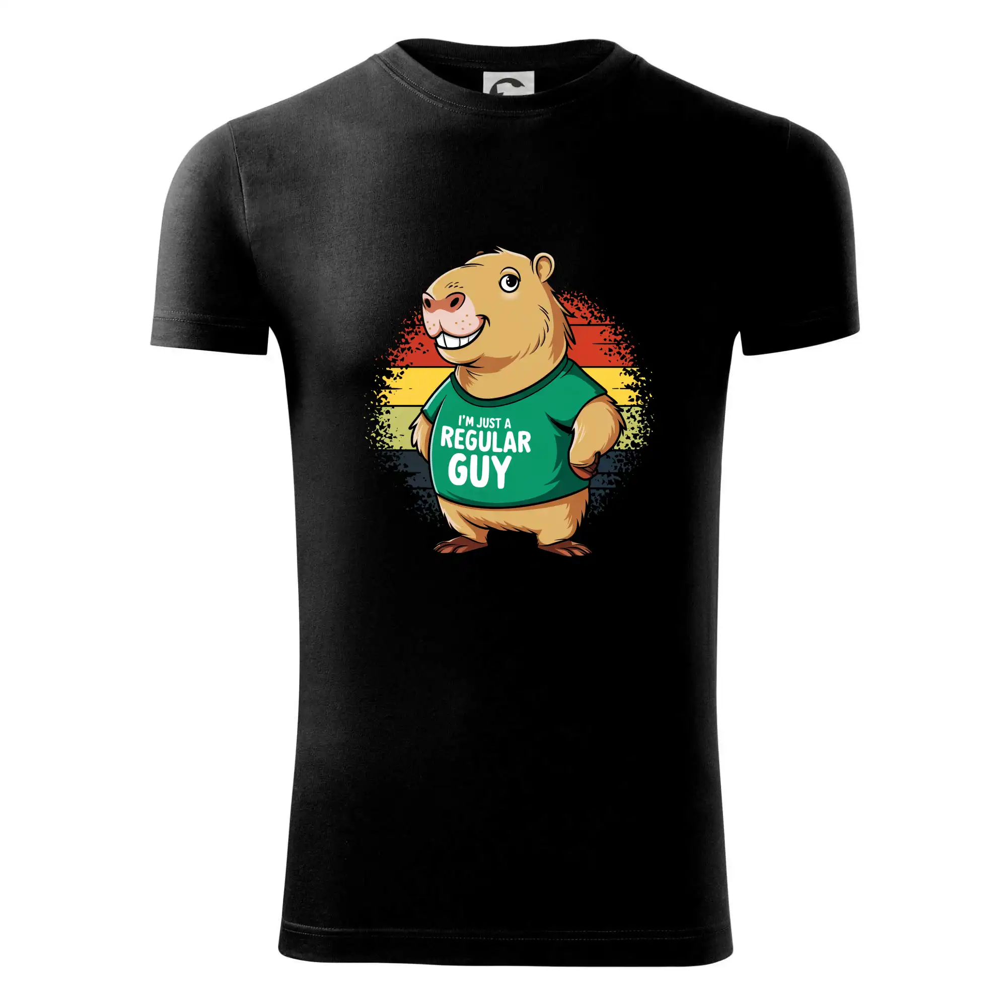 Tričká so zvieratami - Capybara I'm just a regular guy - Viper FIT - Pánske zúžené tričko