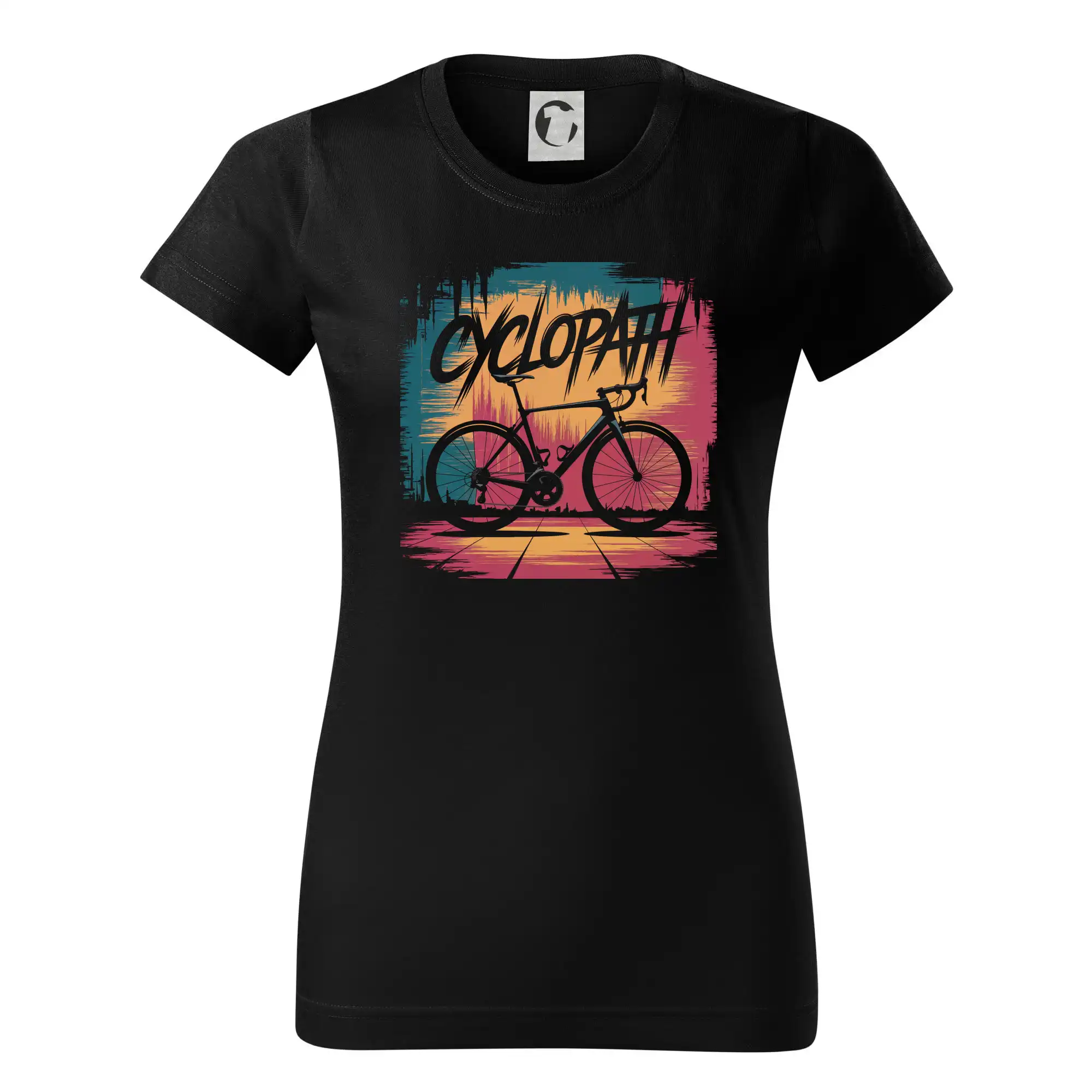Tričko ako darček pre cyklistu - Cyclopat gravel colored - Dámske tričko basic - ľahko voľnejšie a dlhšie