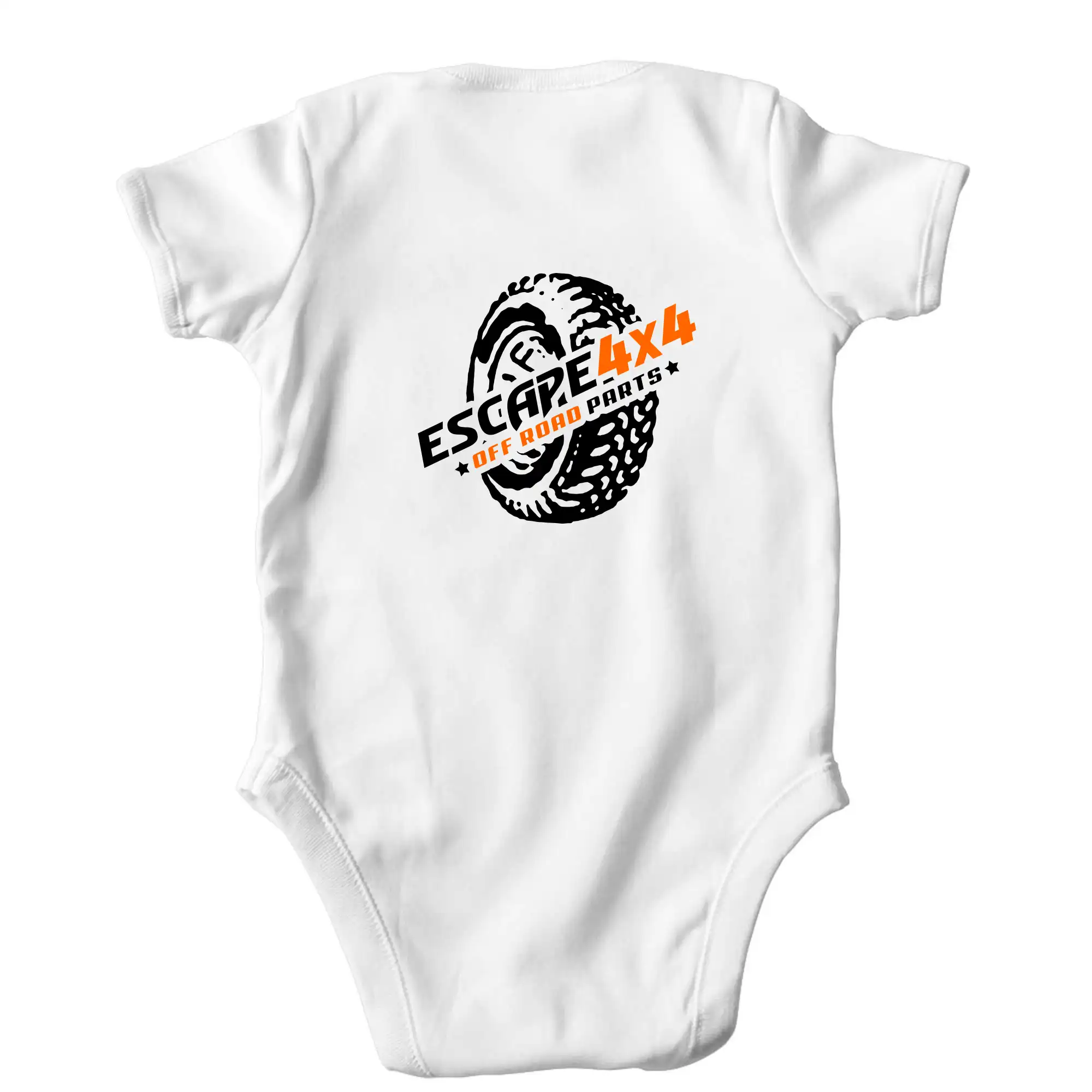 MyShirt tričká - Escape 4x4 Nápis vpředu a pneumatika na zádech - Body dojčenské s krátkym rukávom