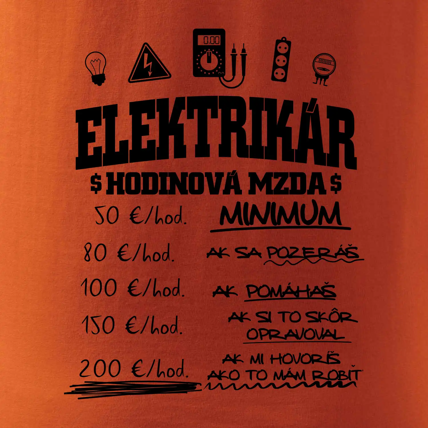 Hodinová mzda elektrikár SK