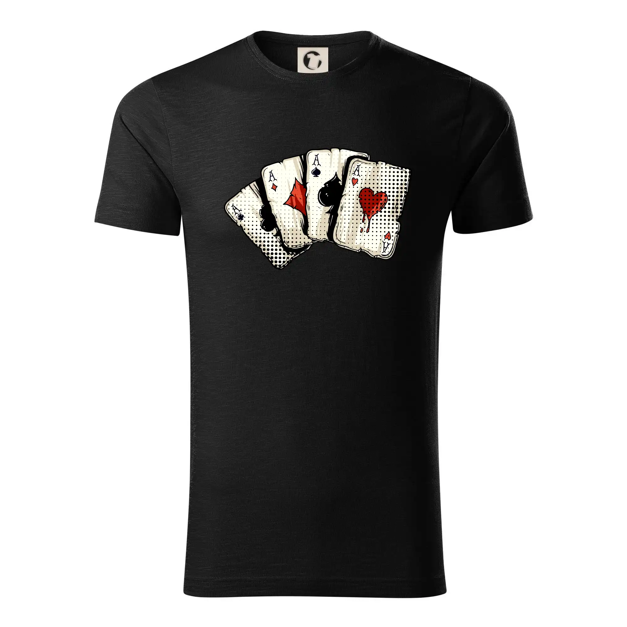 Poker tričká - Poker - karty kreslené - Tričko z organickej bavlny
