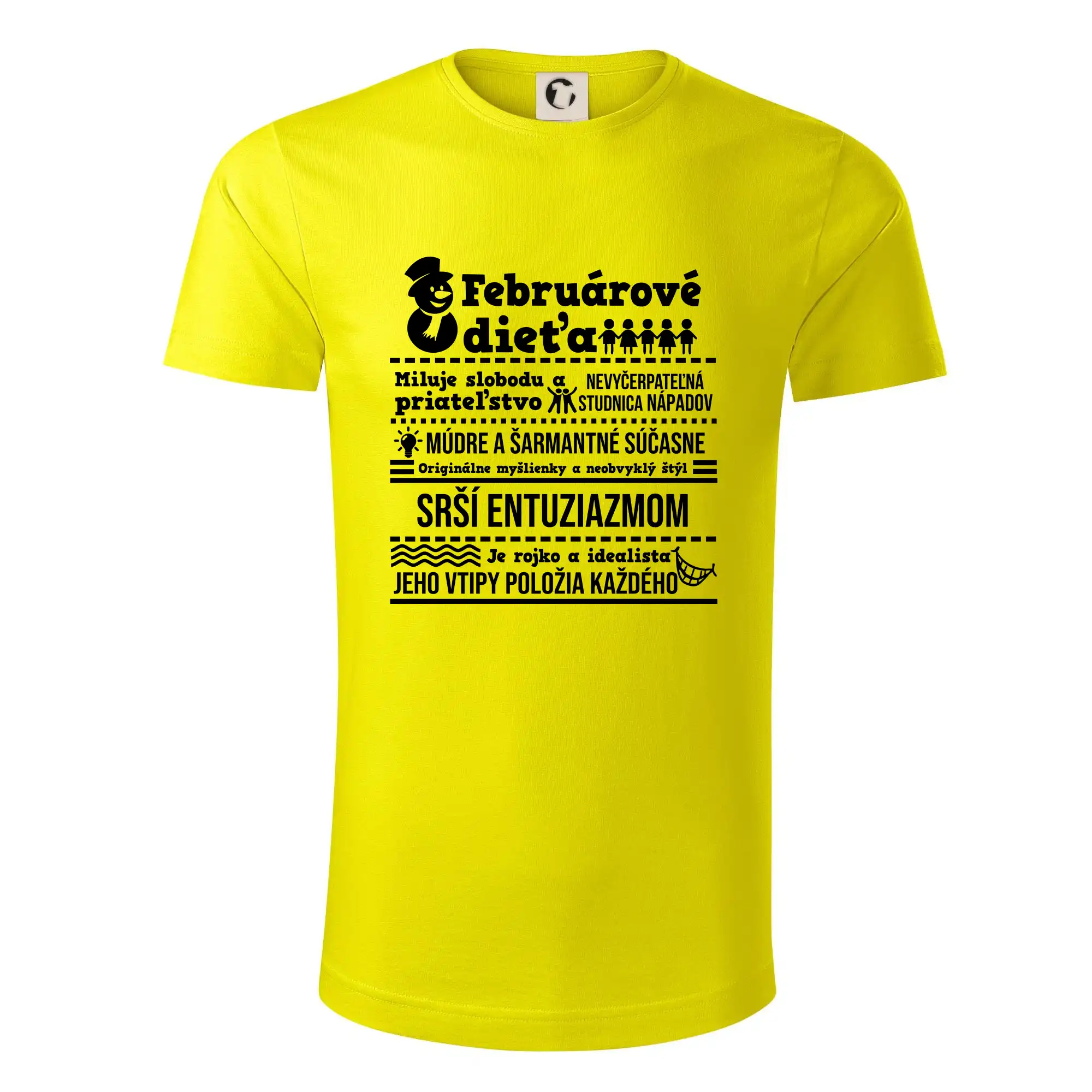 Tričká pre narodené vo februári - Narodeniny Február - Tričko z organickej bavlny