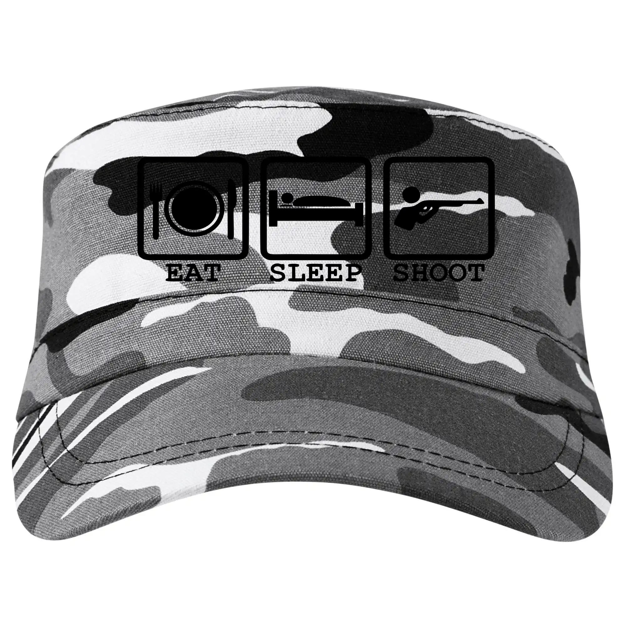 Eat sleep repeat - Eat sleep shot - Šiltovka CAMO