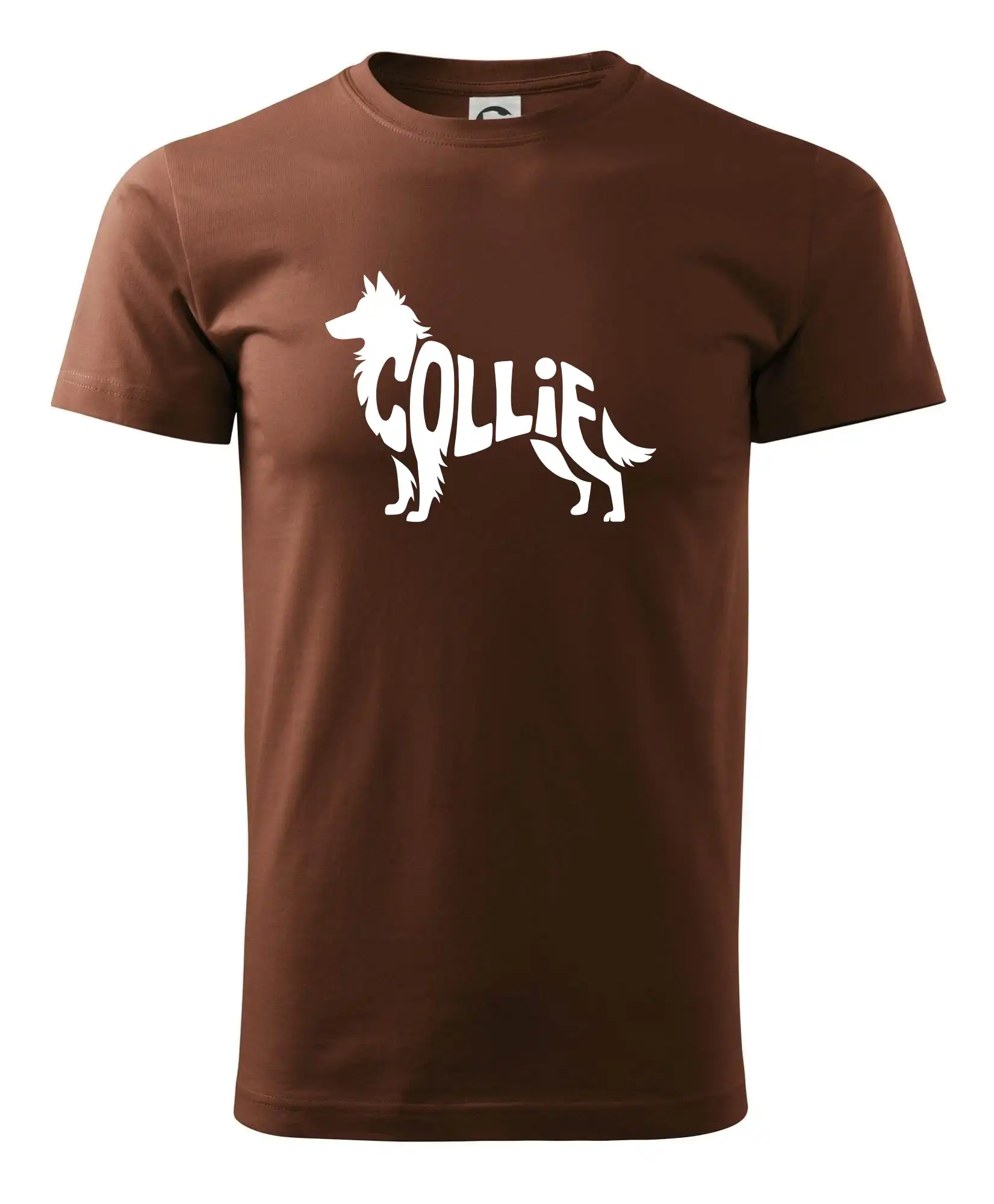 Border kólia na tričku - Colie nápis v tele - Pánske tričko nižšej gramáže