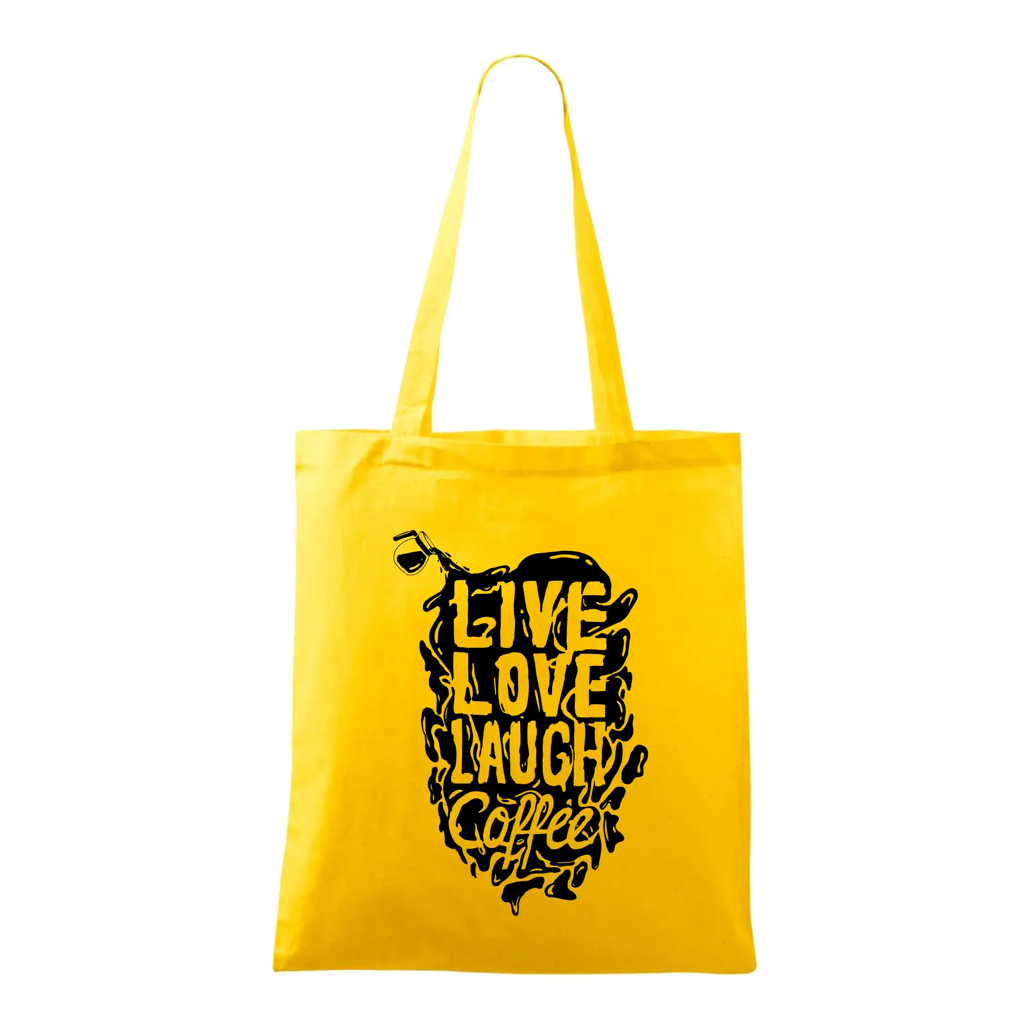 Motívy pre baristu a milovníkov kávy - Live love laugh coffee - Taška bavlnená