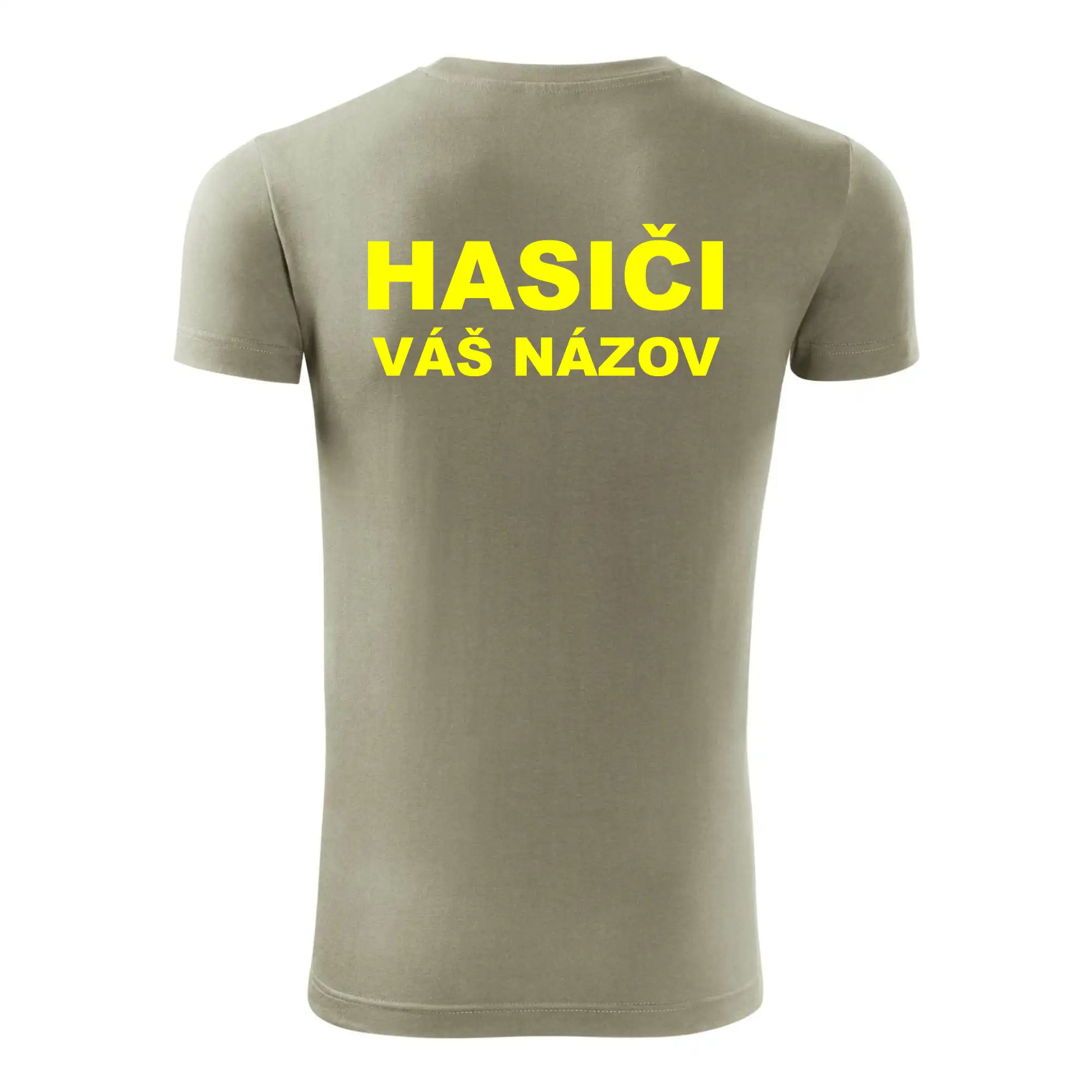Hasiči - žltý nápis - váš názov zboru