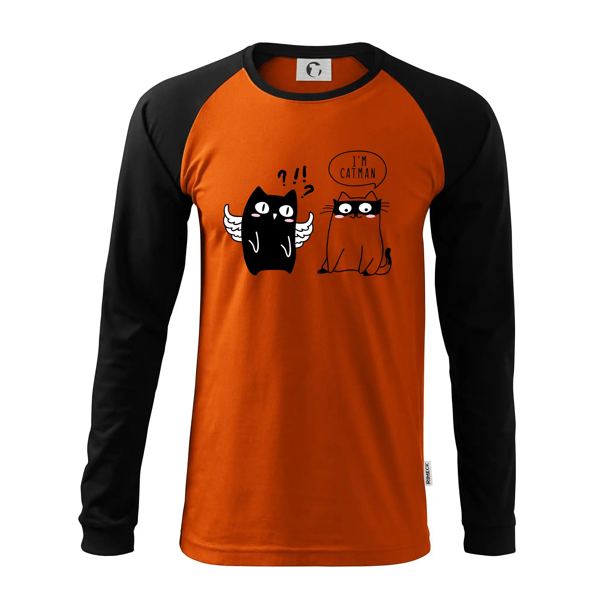 Vtipná tričká s mačkou - Catman - Pánske tričko s dlhým rukávom LS130