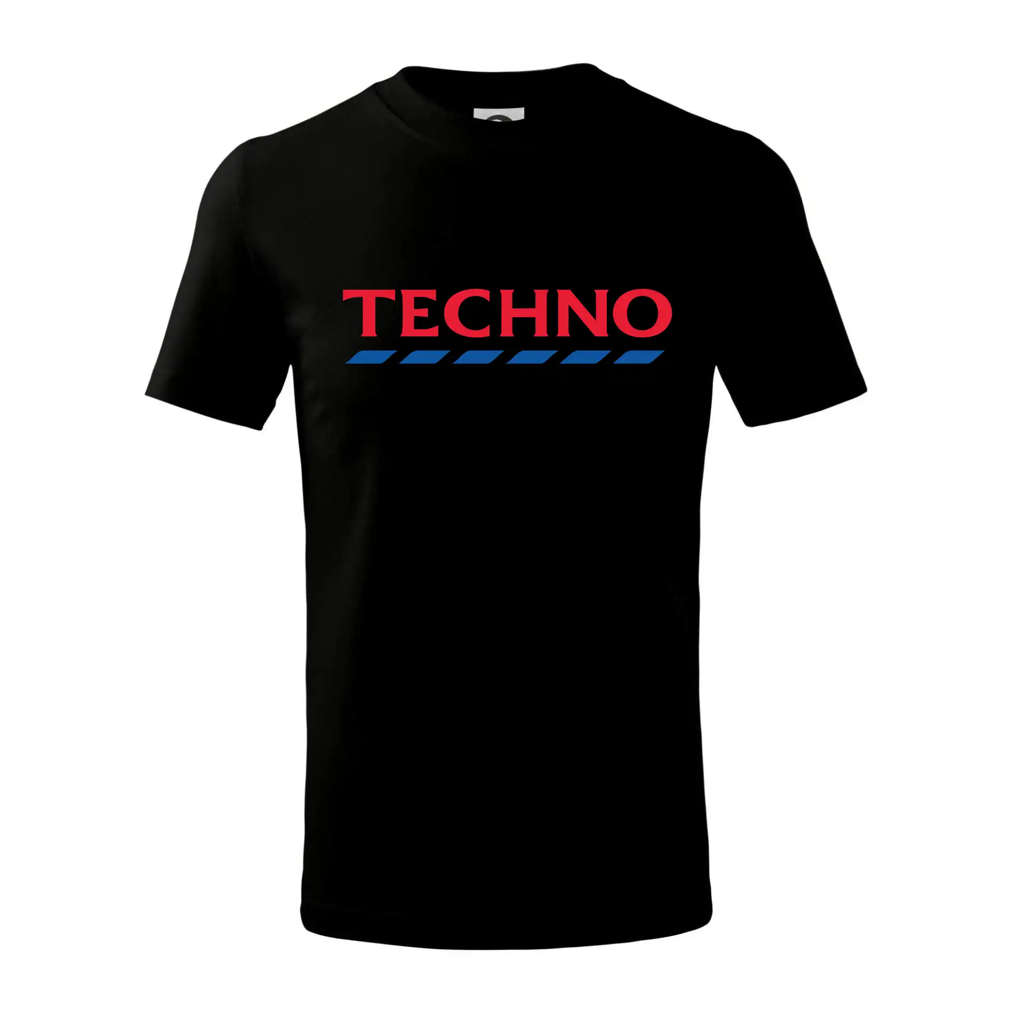 Techno - červeno modrý - Tričko detské bavlnené