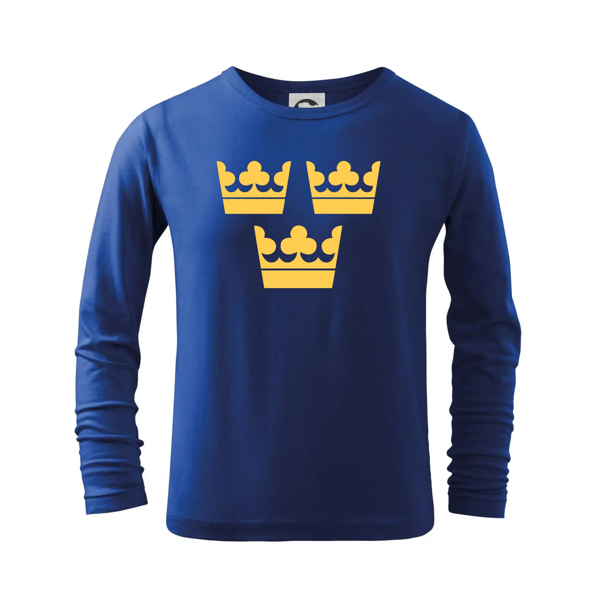 Tričká pre futbalistov - Švédske koruny 3x veľké žlté - Tričko detské Long Sleeve