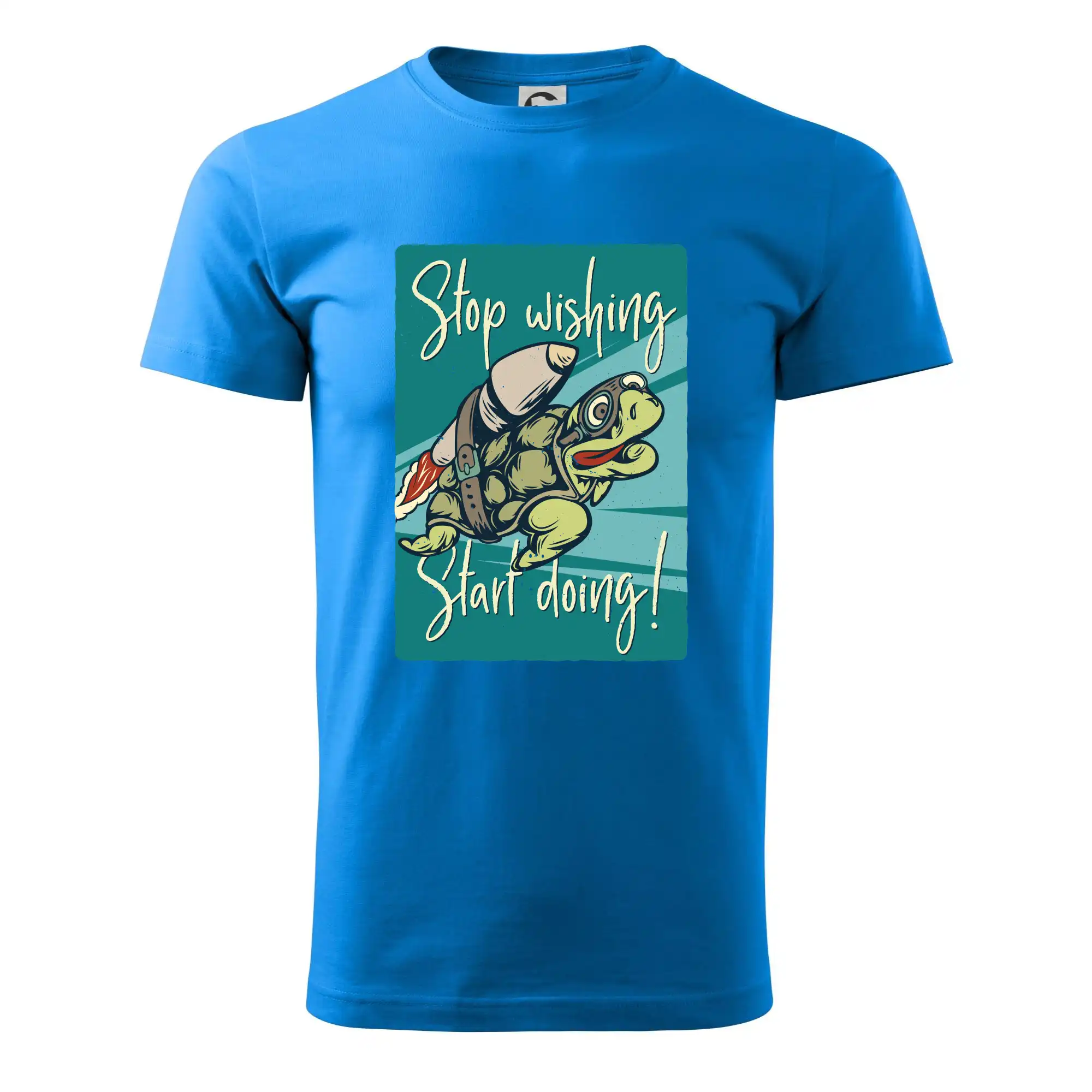 Vesmirne tričká - Stop wishing start doing korytnačka - Pánske tričko nižšej gramáže