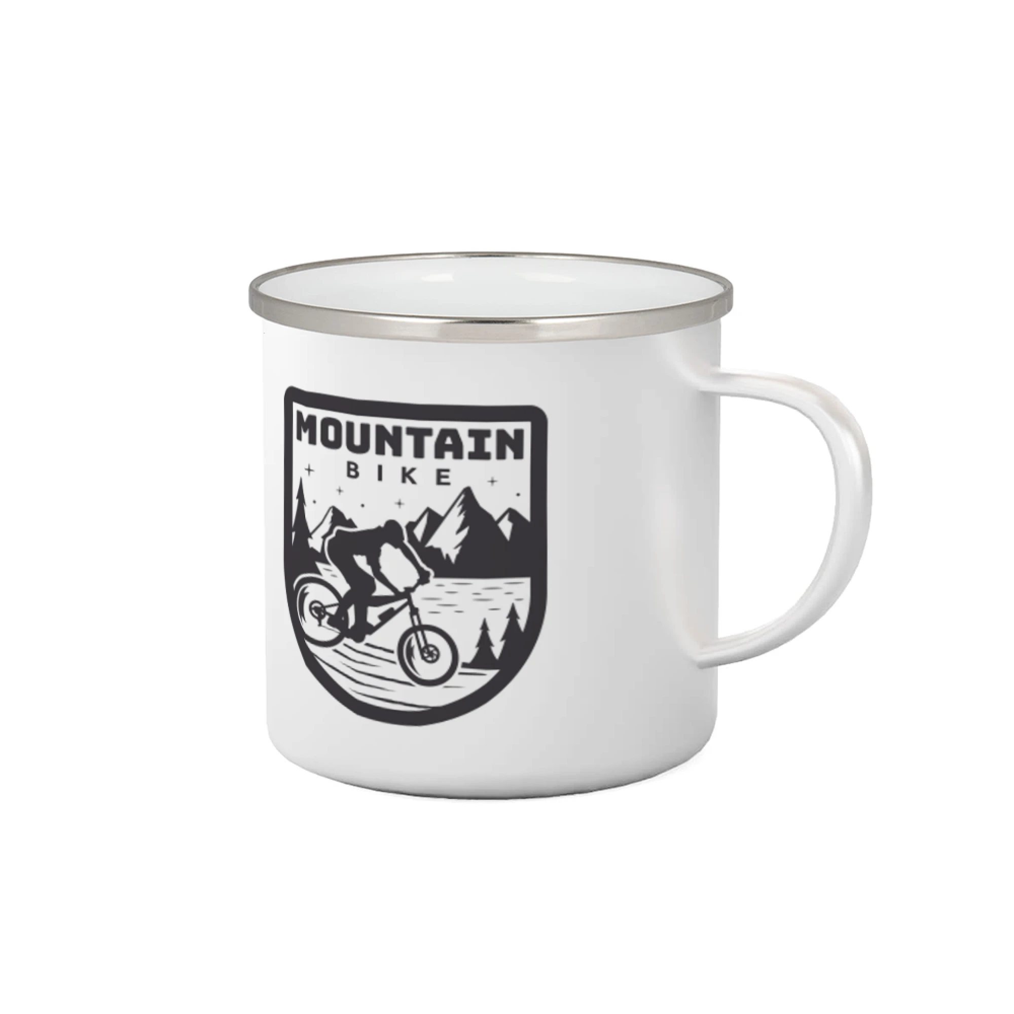 Tričko ako darček pre cyklistu - MTB mountain bike logo prsa zaoblené - Plecháčik