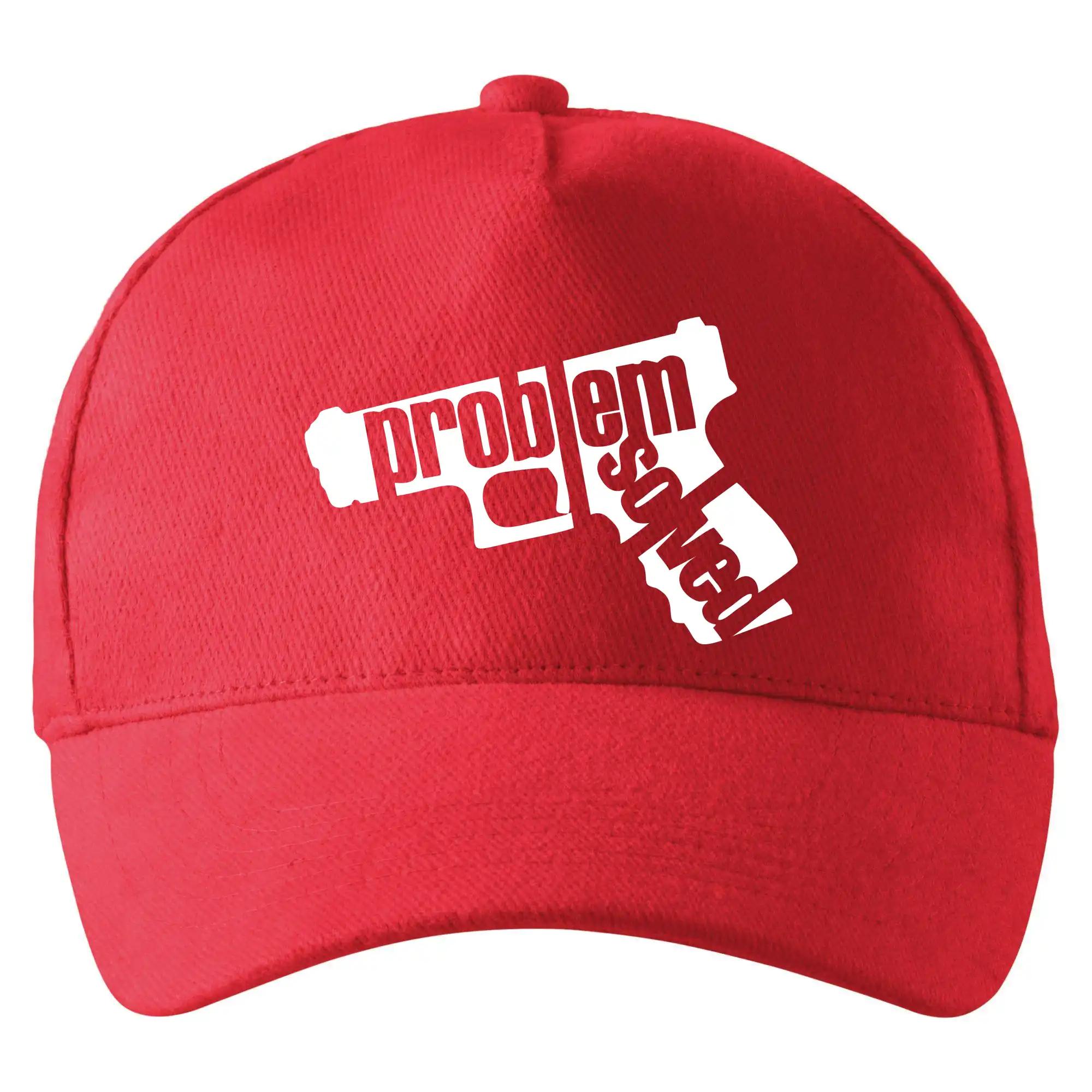 Tričká Problem Solved - Problém - zbraň - Šiltovka so zahnutým šiltom a mosaznou sponou